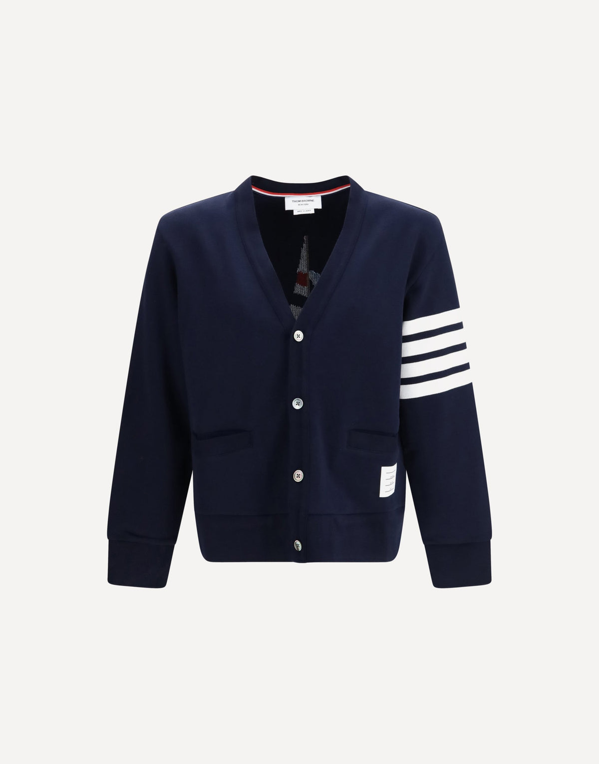 Thom Browne 4-Bar Boat Cotton Cardigan