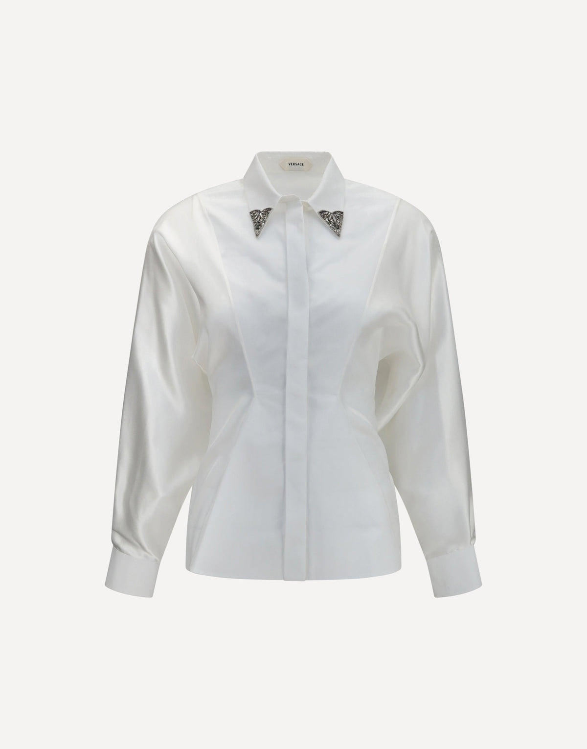 Versace Embroidered Cotton Poplin Shirt