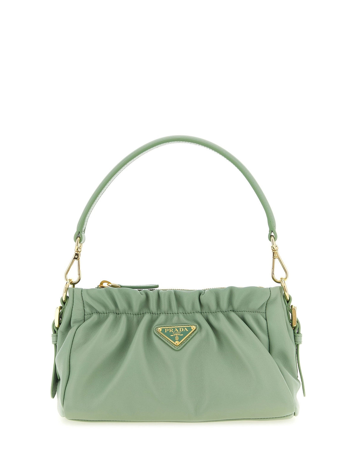 Prada Curled Leather Shoulder Bag