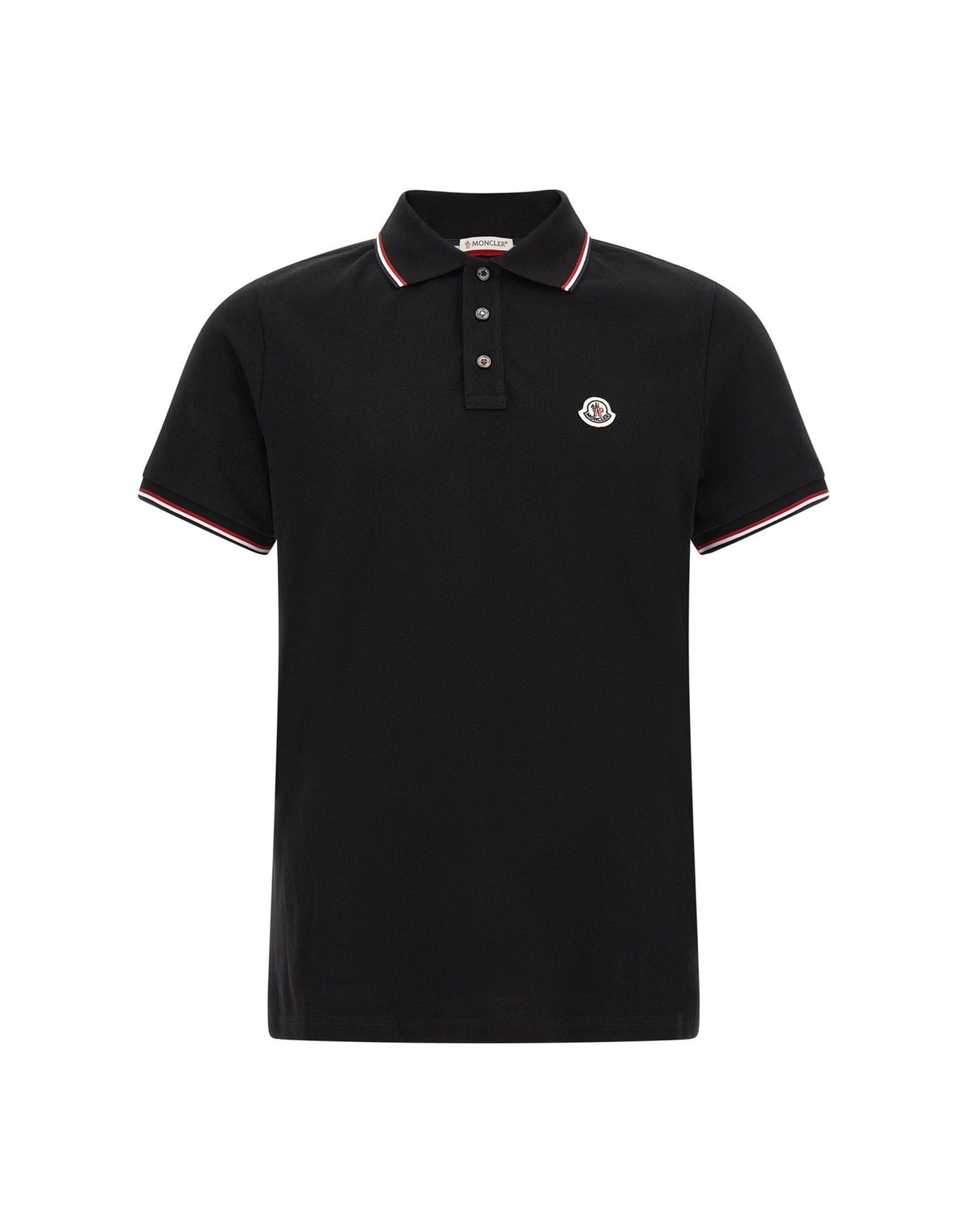 Moncler Tricolor Trim Polo Shirt