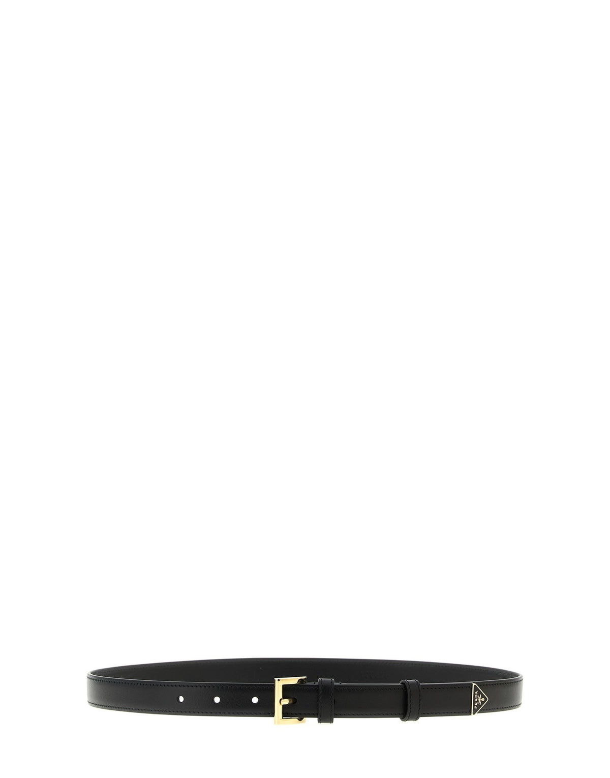 Prada Leather Belt With Triangle Logo