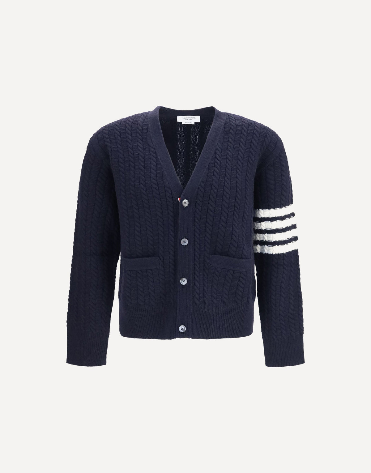 Thom Browne V-Neck Sweater With Anchor Embroidery