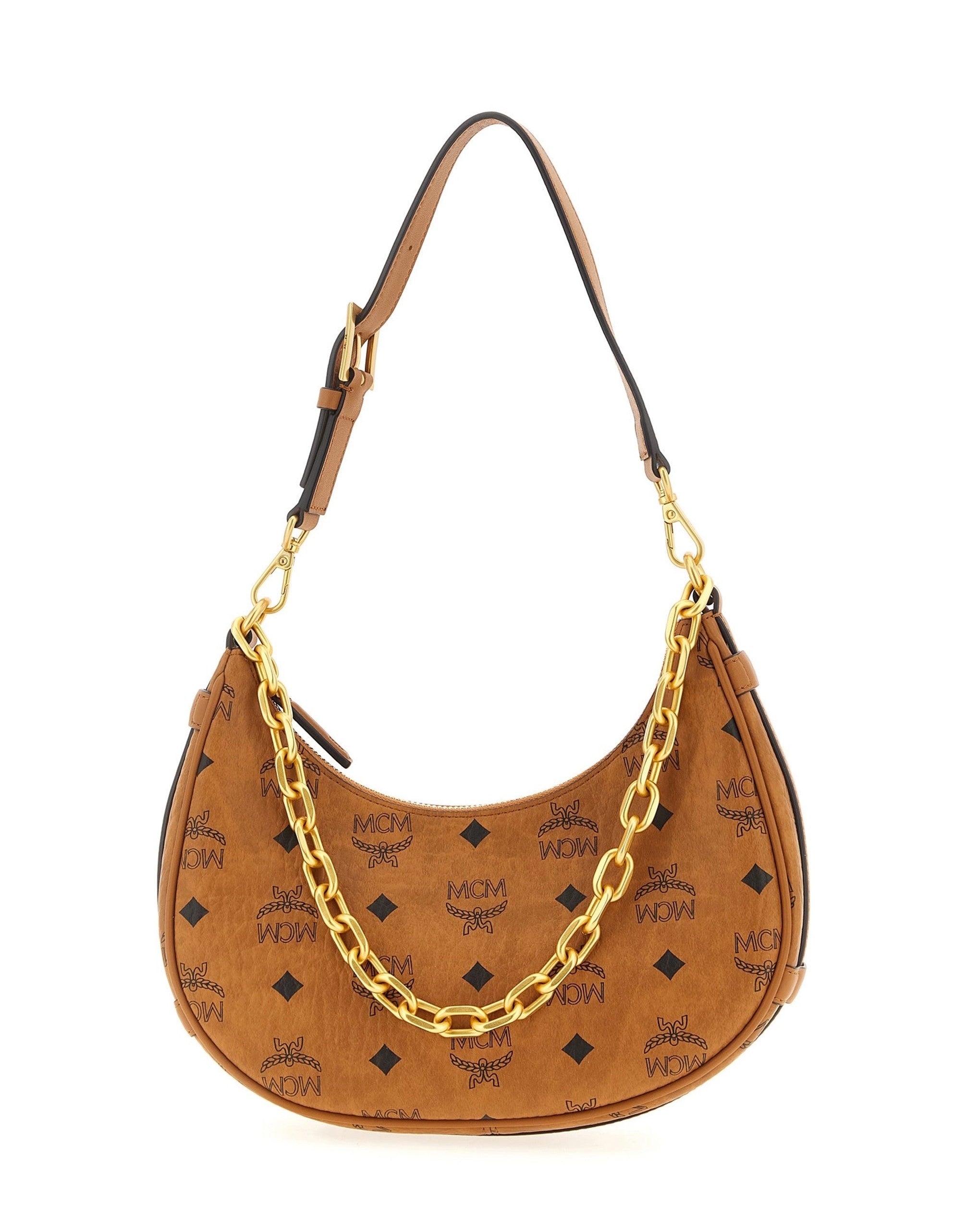 MCM Aren Crescent Hobo Bag