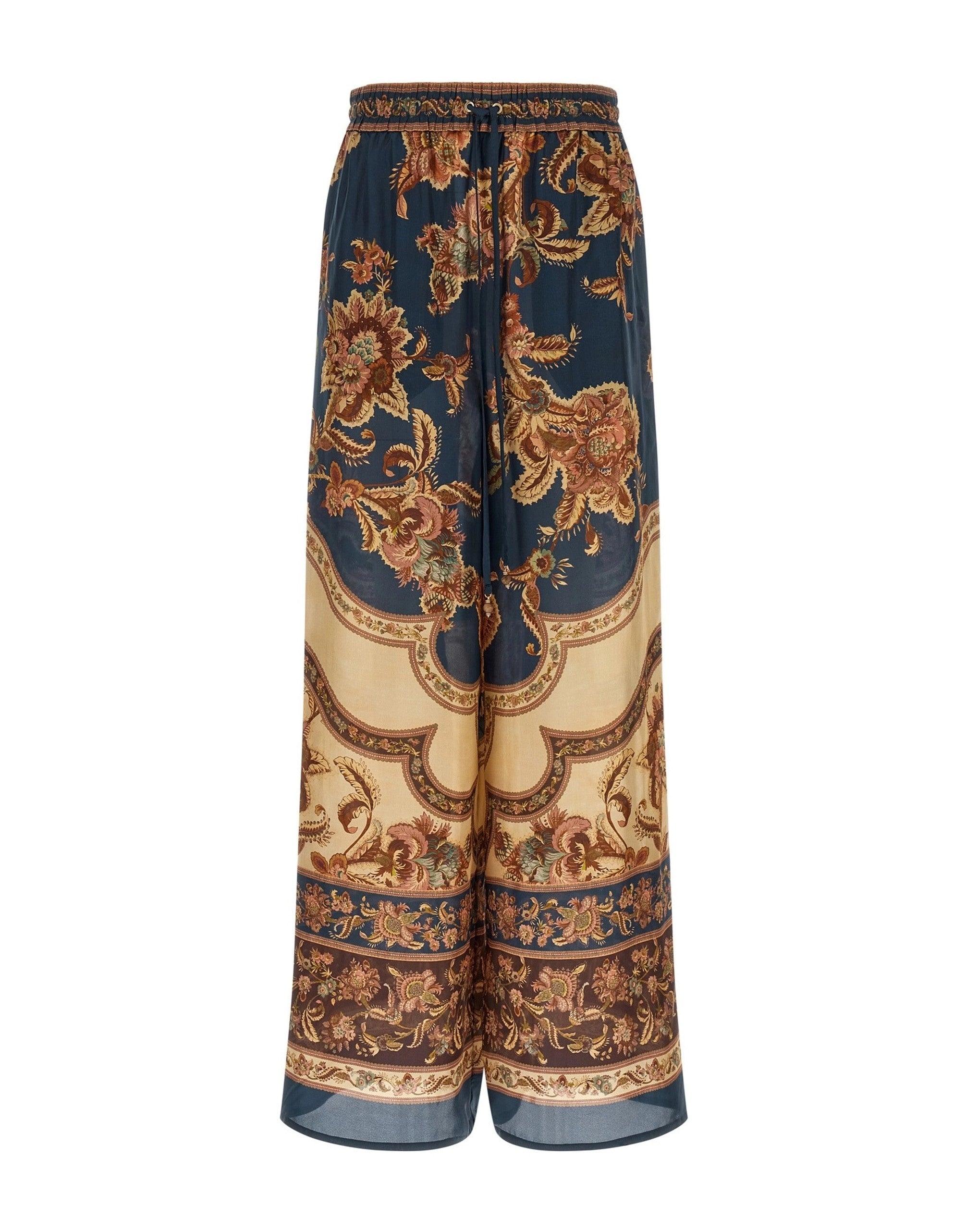 Zimmermann Aster Jacobean zijden broek