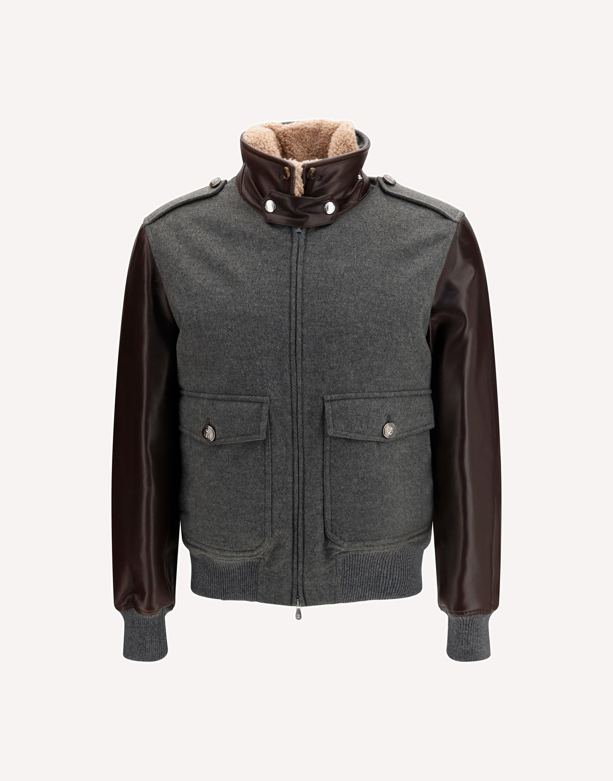 Brunello Cucinelli Membrane Finished Cashmere Bomber