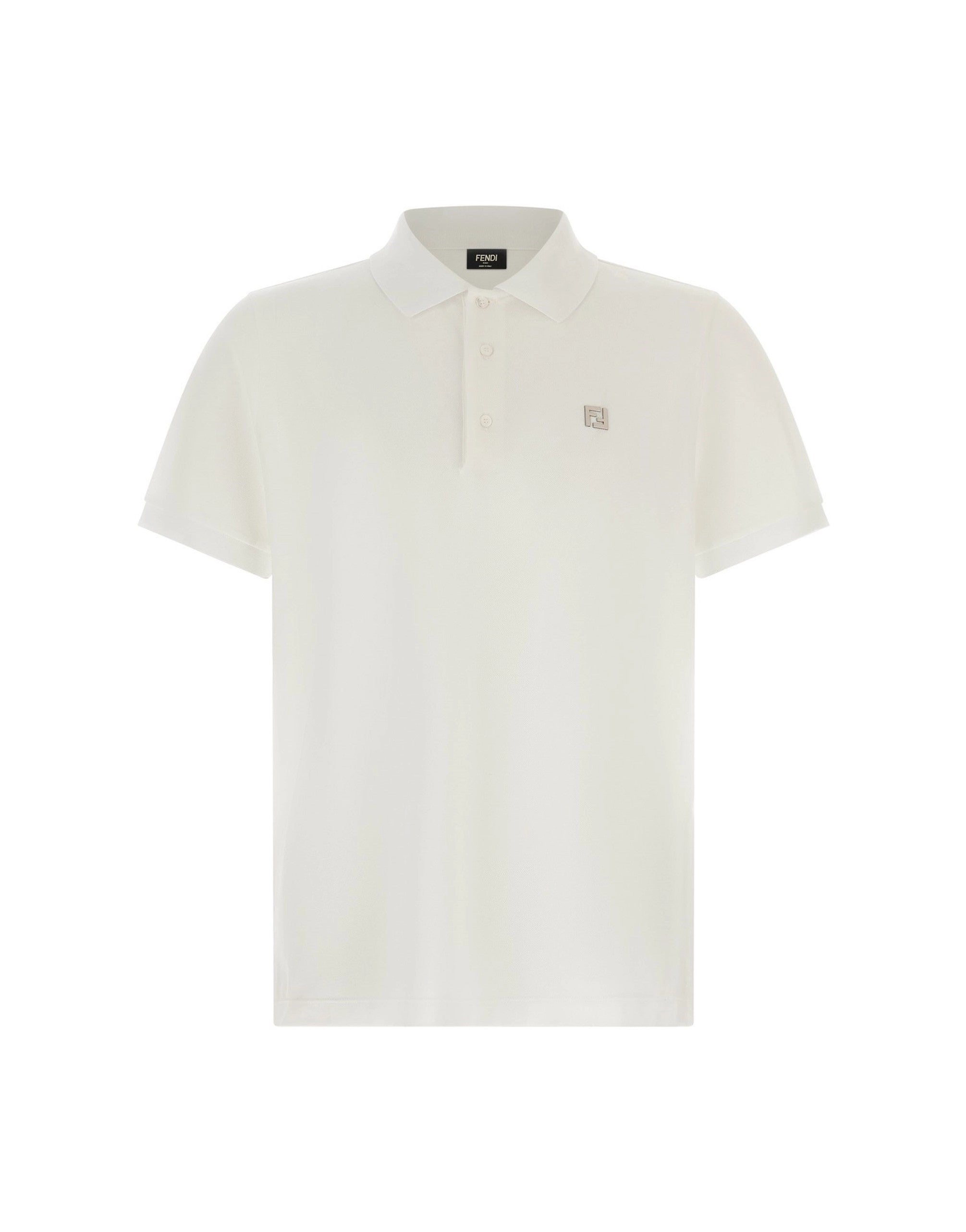 Fendi Metallic FF Logo Polo Shirt