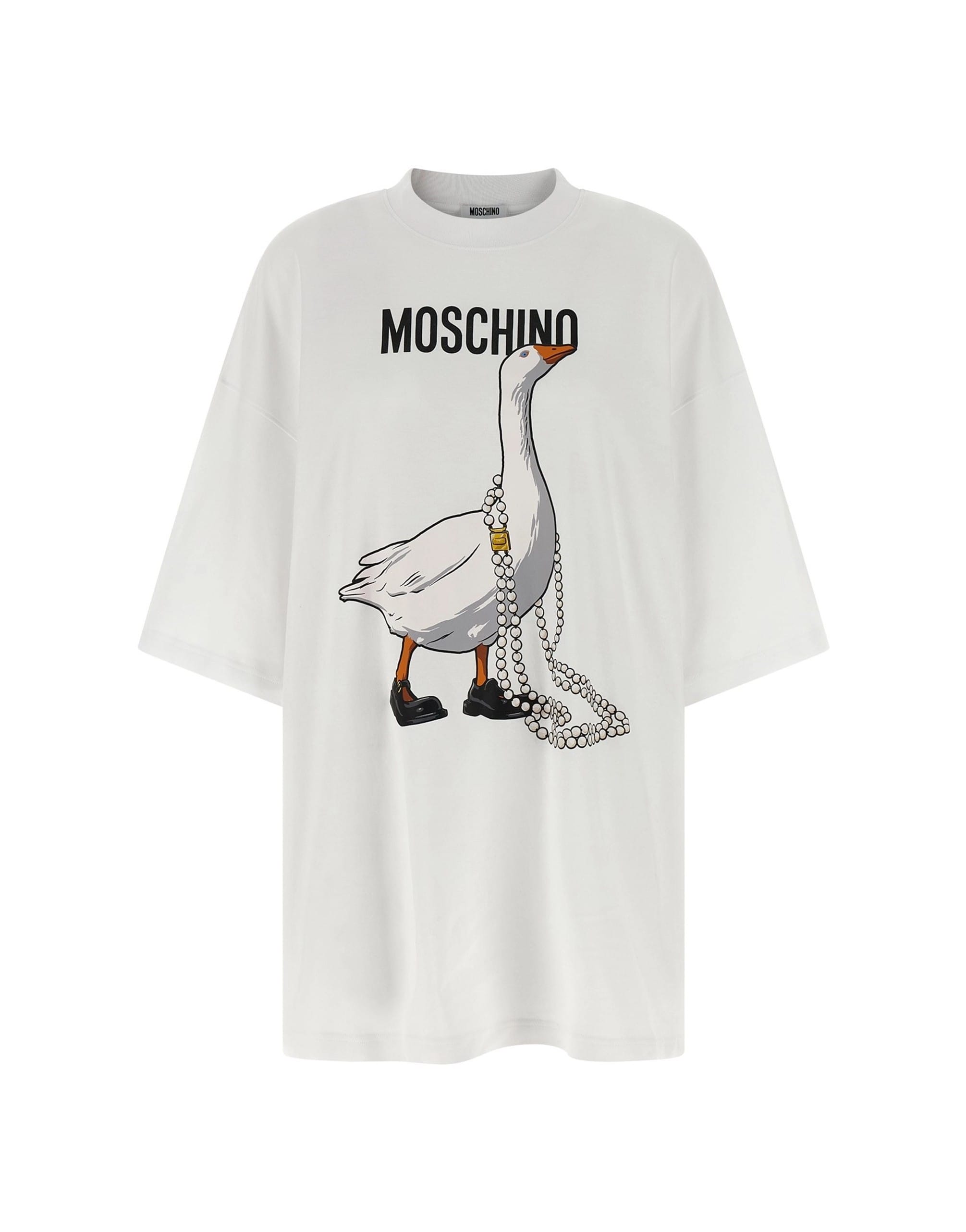 Moschino Robe mini à imprimé oie