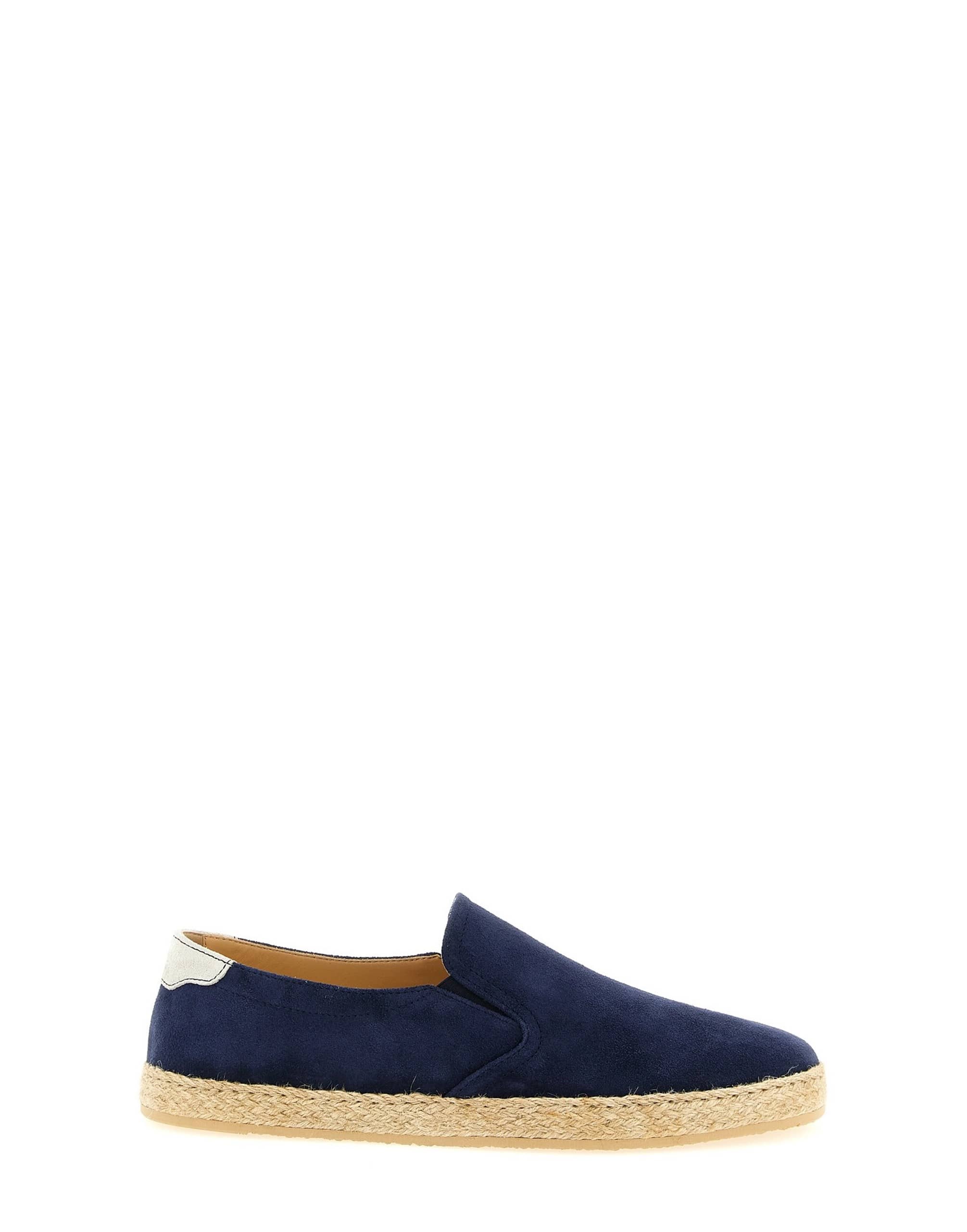 Brunello Cucinelli Blaue Wildleder-Espadrilles