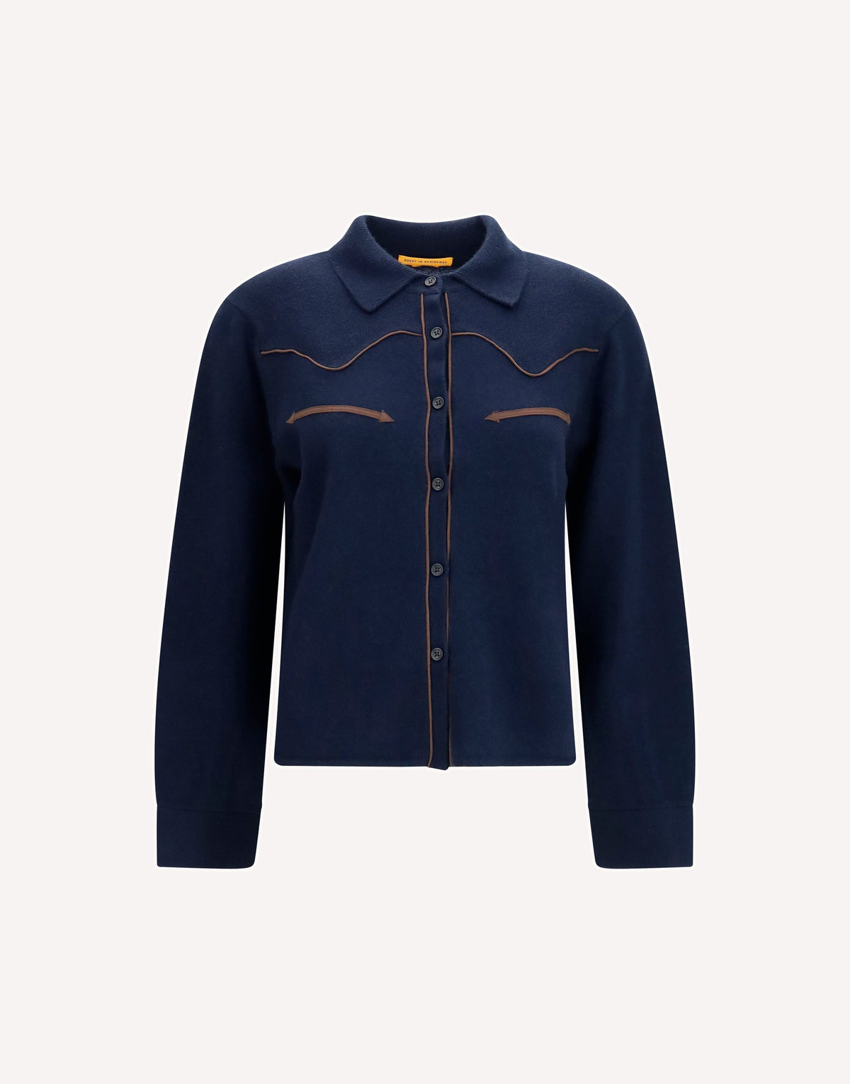 Guest in Residence Cropped Western Cashmere Shirt