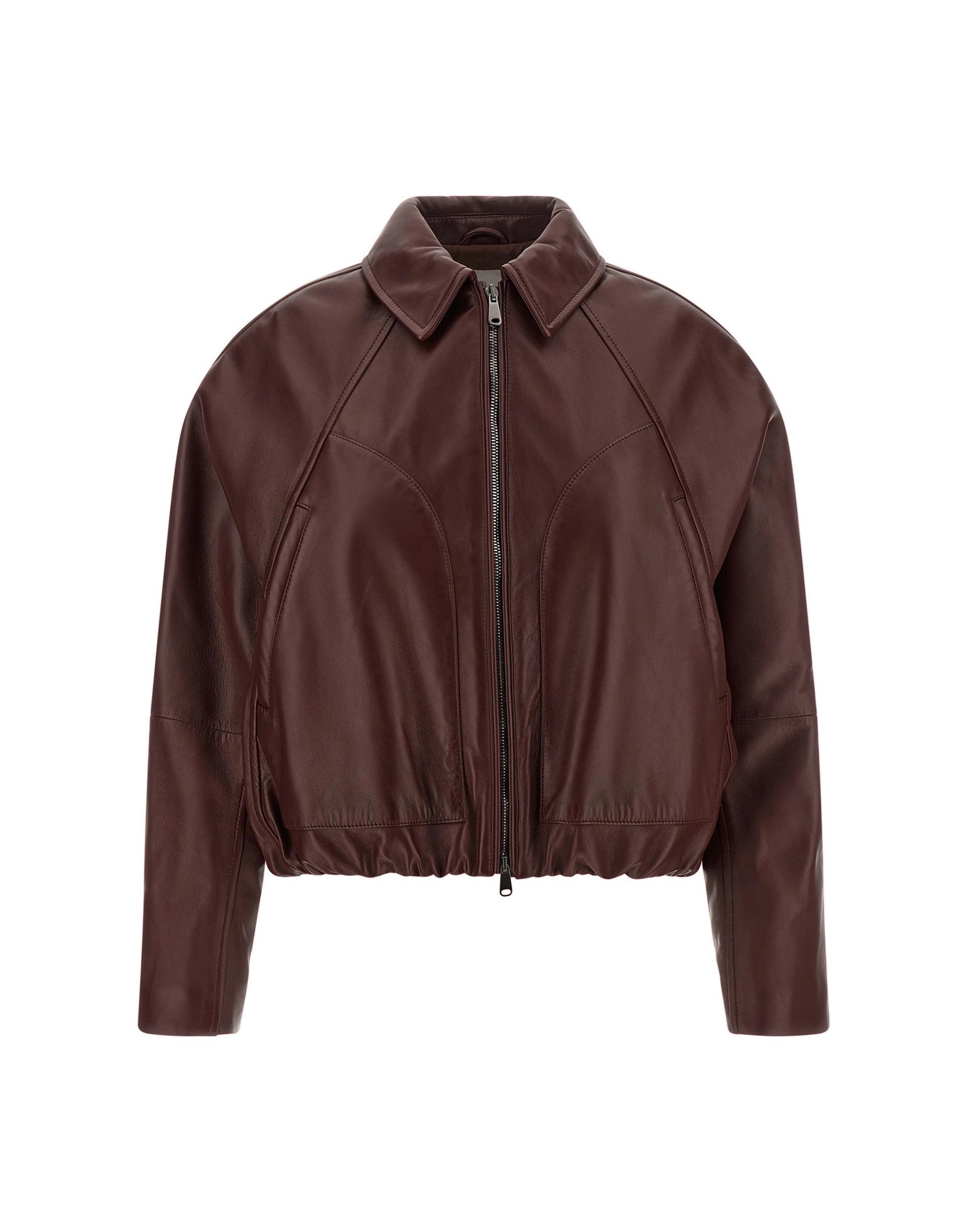 Brunello Cucinelli Cropped Nappa Leather Jacket