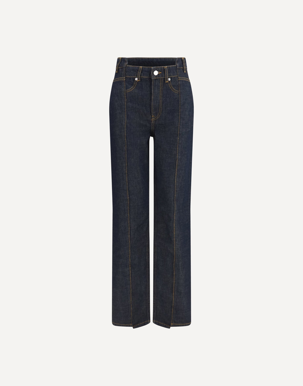 Ganni Slub Denim Fold Jeans