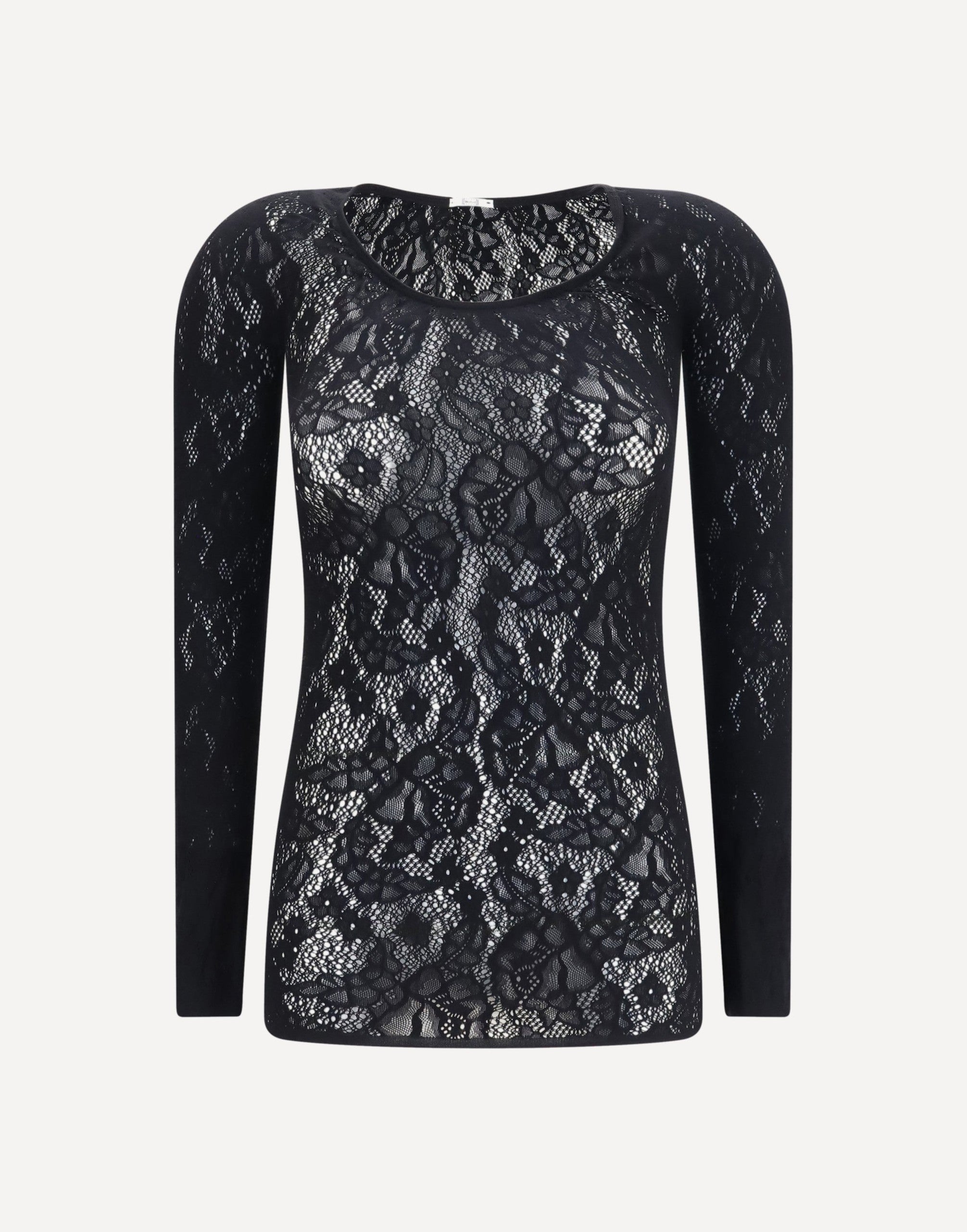 Wolford Infinite Rose Net Long-Sleeve Top