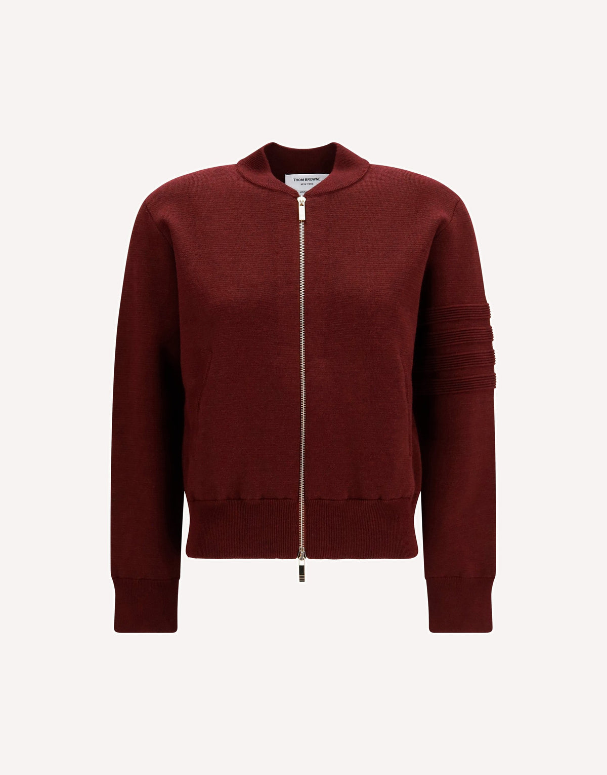 Thom Browne Ottoman Milano Stitch 4-Bar Bomber Jacket