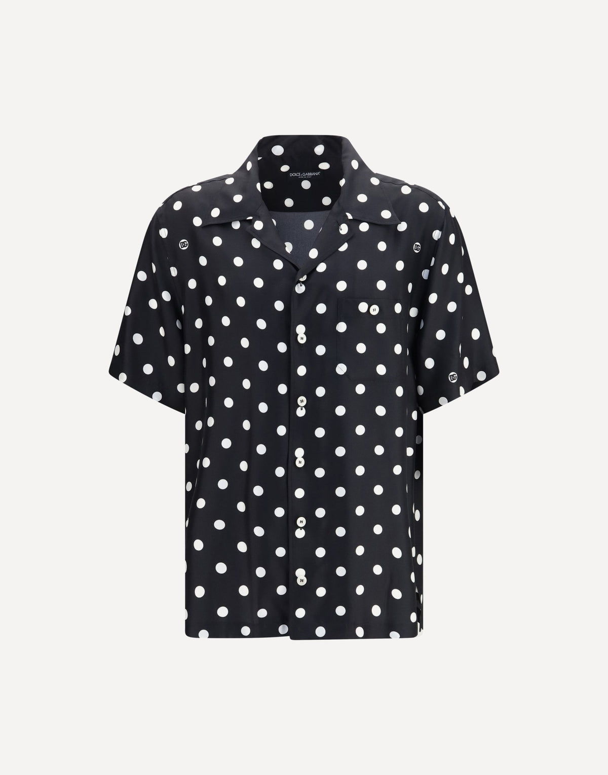 Dolce & Gabbana Polka Dot Silk Twill Shirt