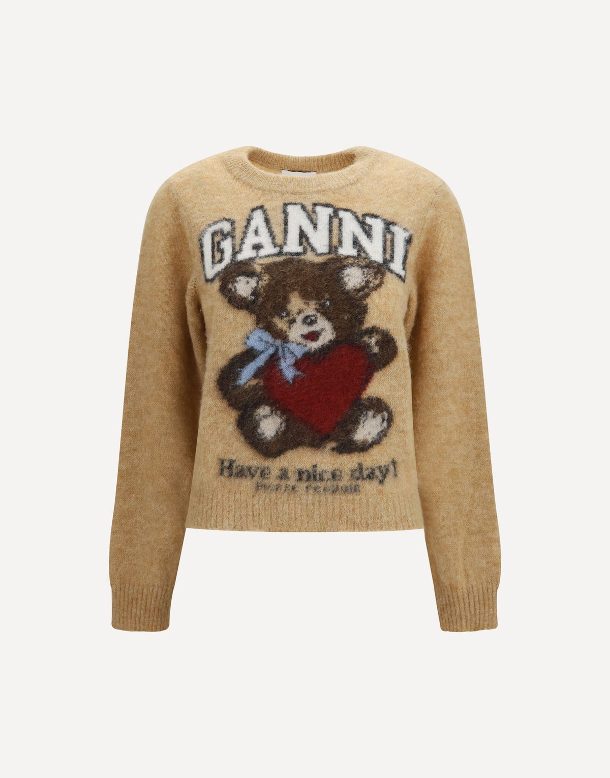 Ganni Alpaca Graphic Crewneck Sweater