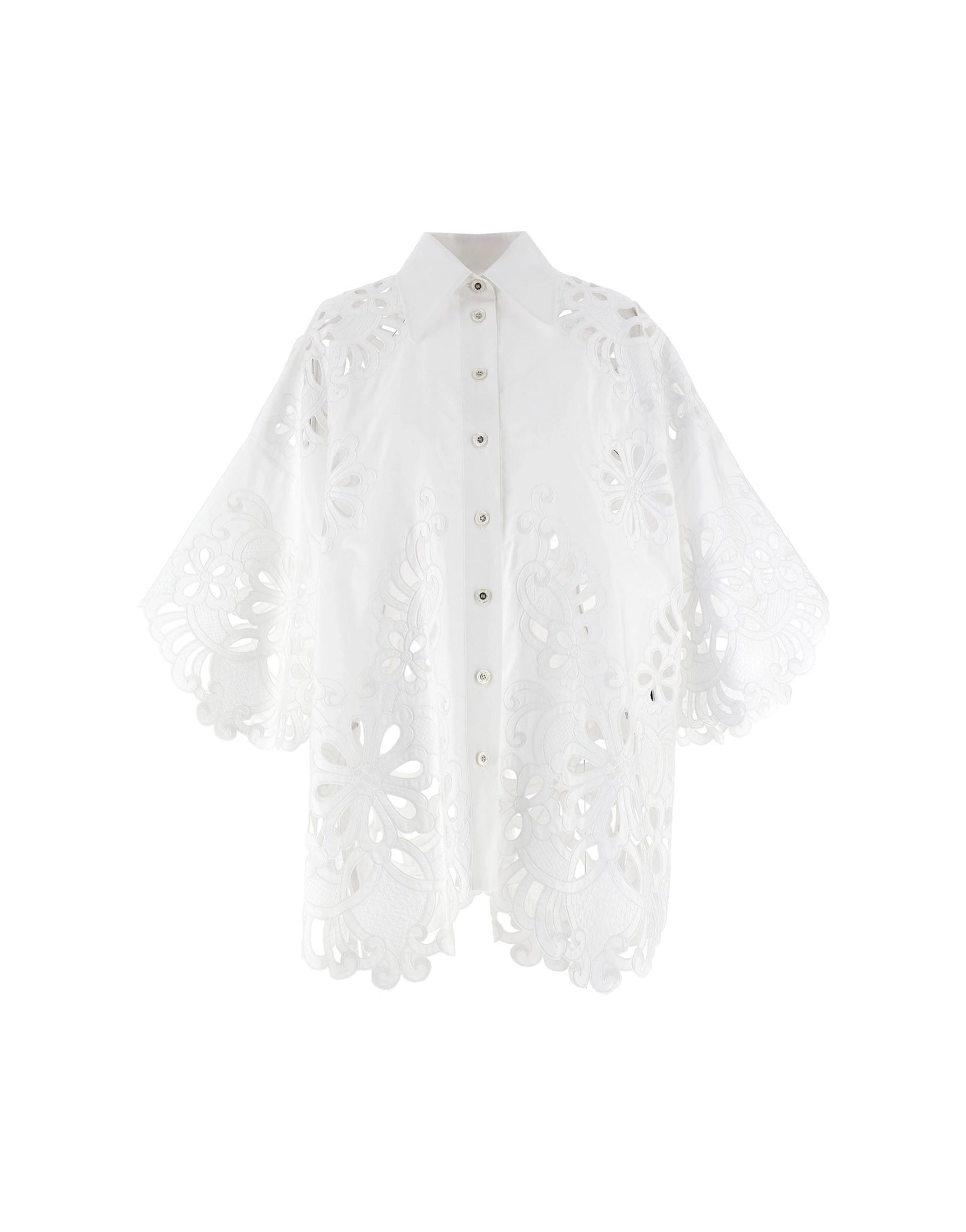 Dolce & Gabbana Cut-Out Embroidery Shirt