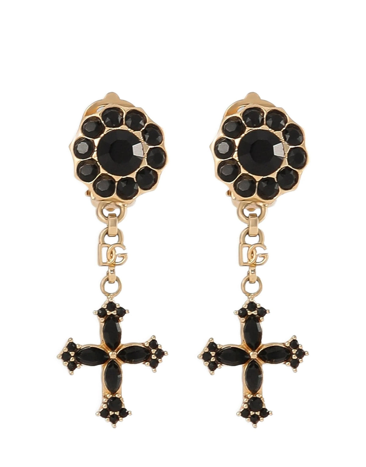 Dolce & Gabbana Cross Pendant Earrings