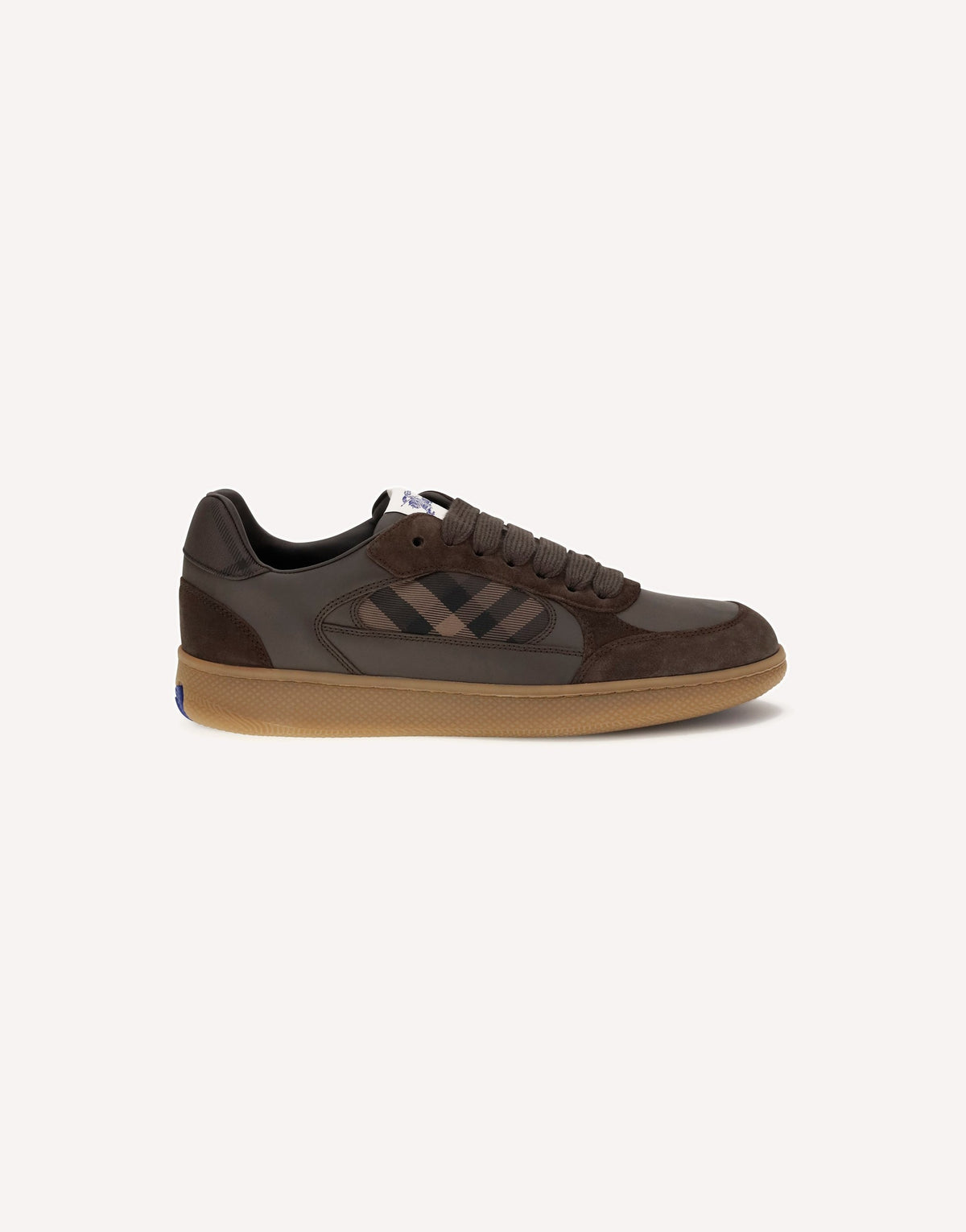Burberry Terrace Check Leather Suede Sneakers