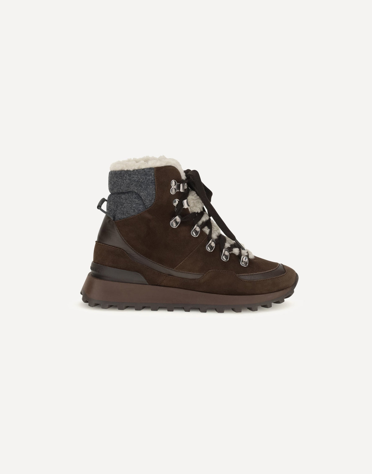 Brunello Cucinelli Suede Lace-Up Ankle Boots