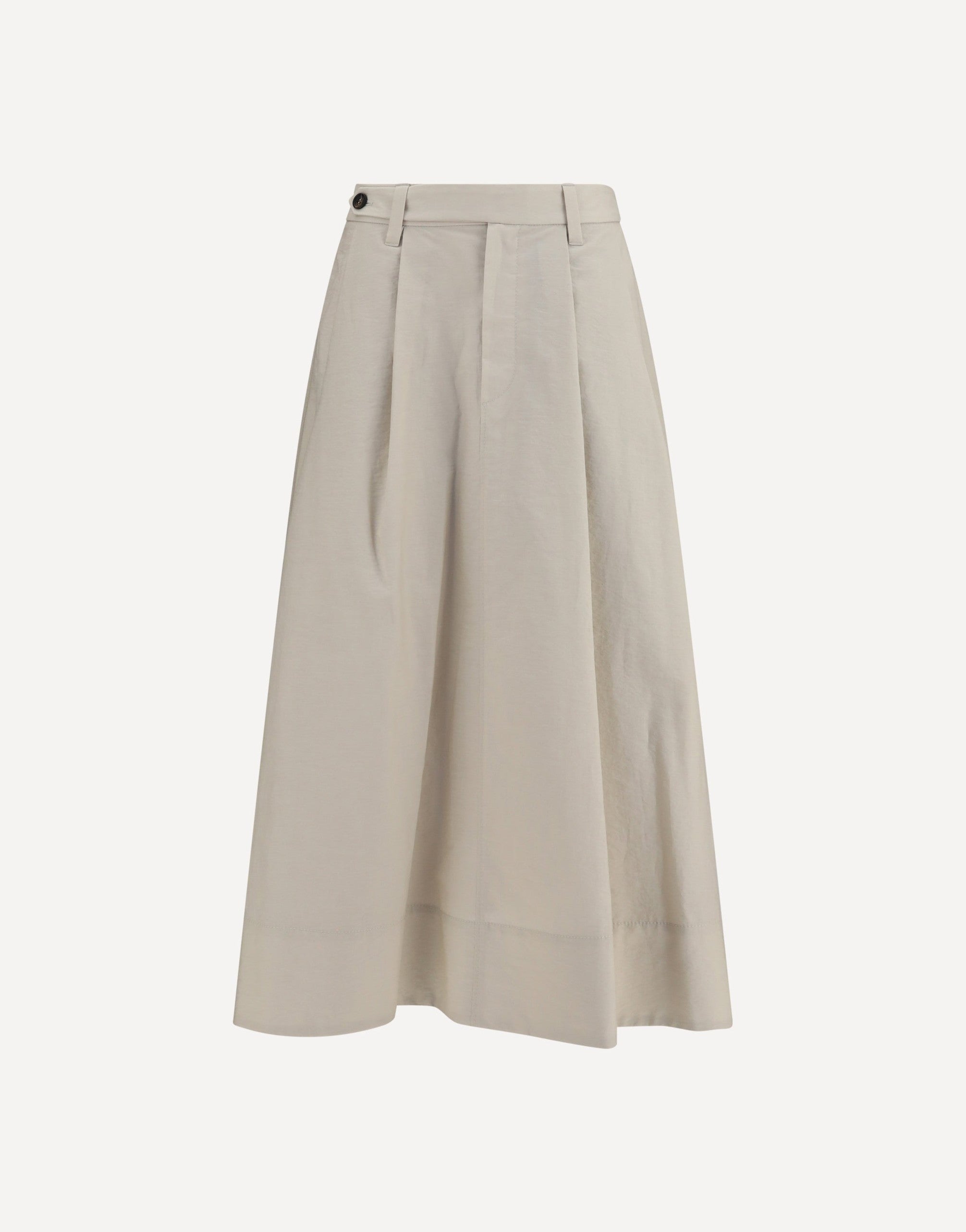 Brunello Cucinelli Cotton Poplin Skirt With Monili Detail