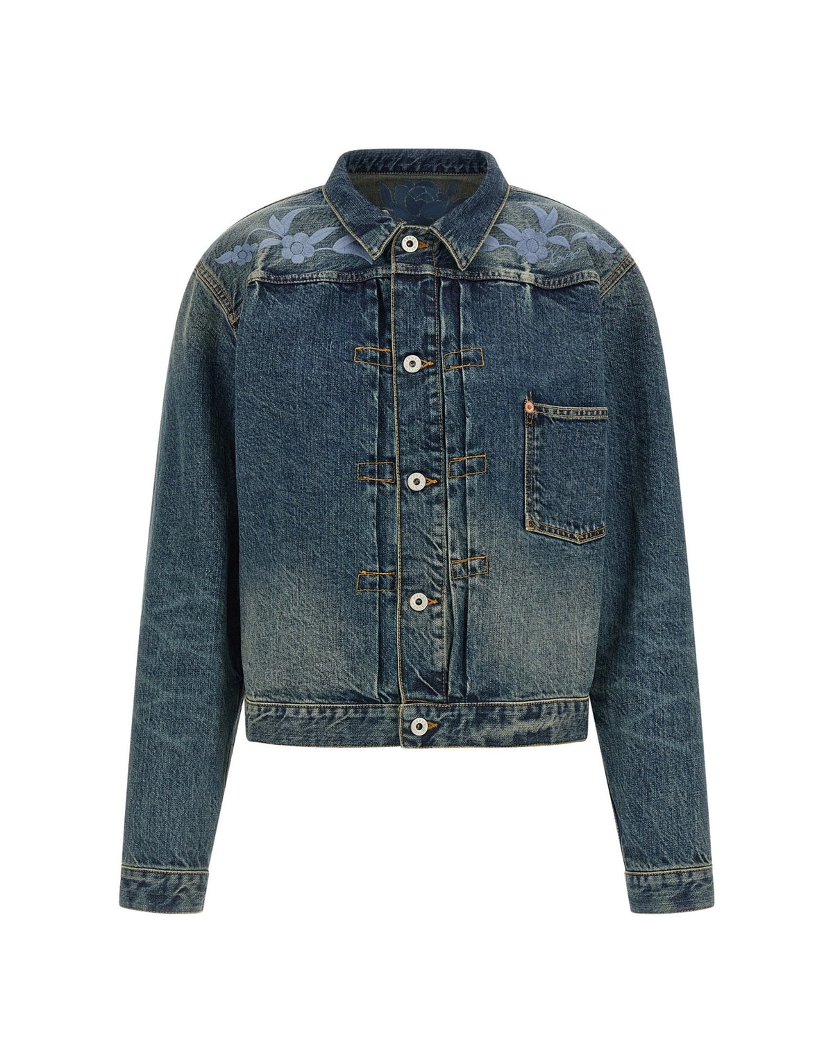 Kenzo Floral Embroidery Denim Jacket
