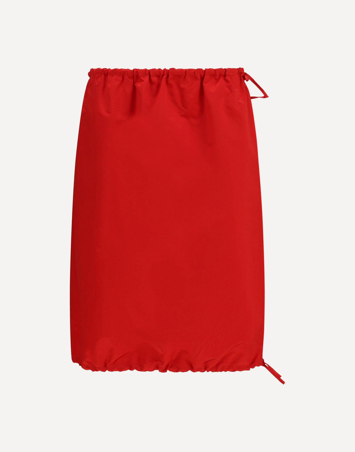 Prada Satin Midi Skirt With Drawstring
