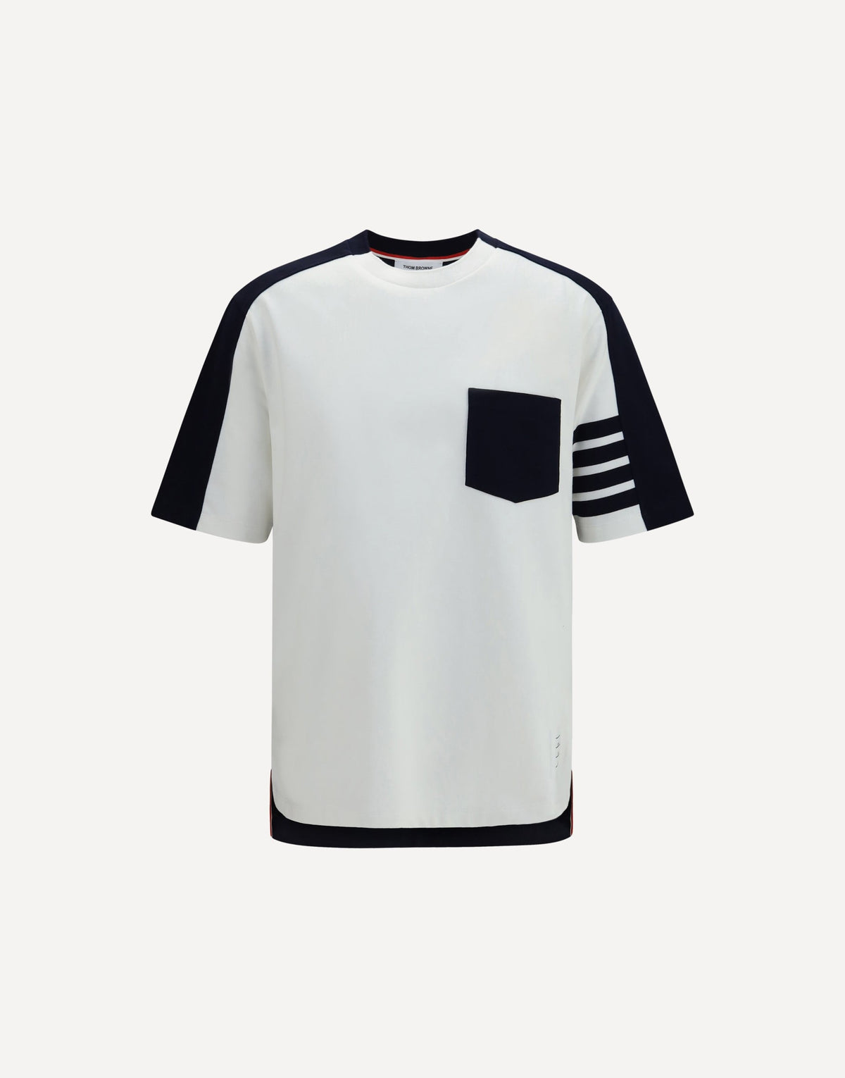 Thom Browne Colorblock T-Shirt 4-Bar Detail