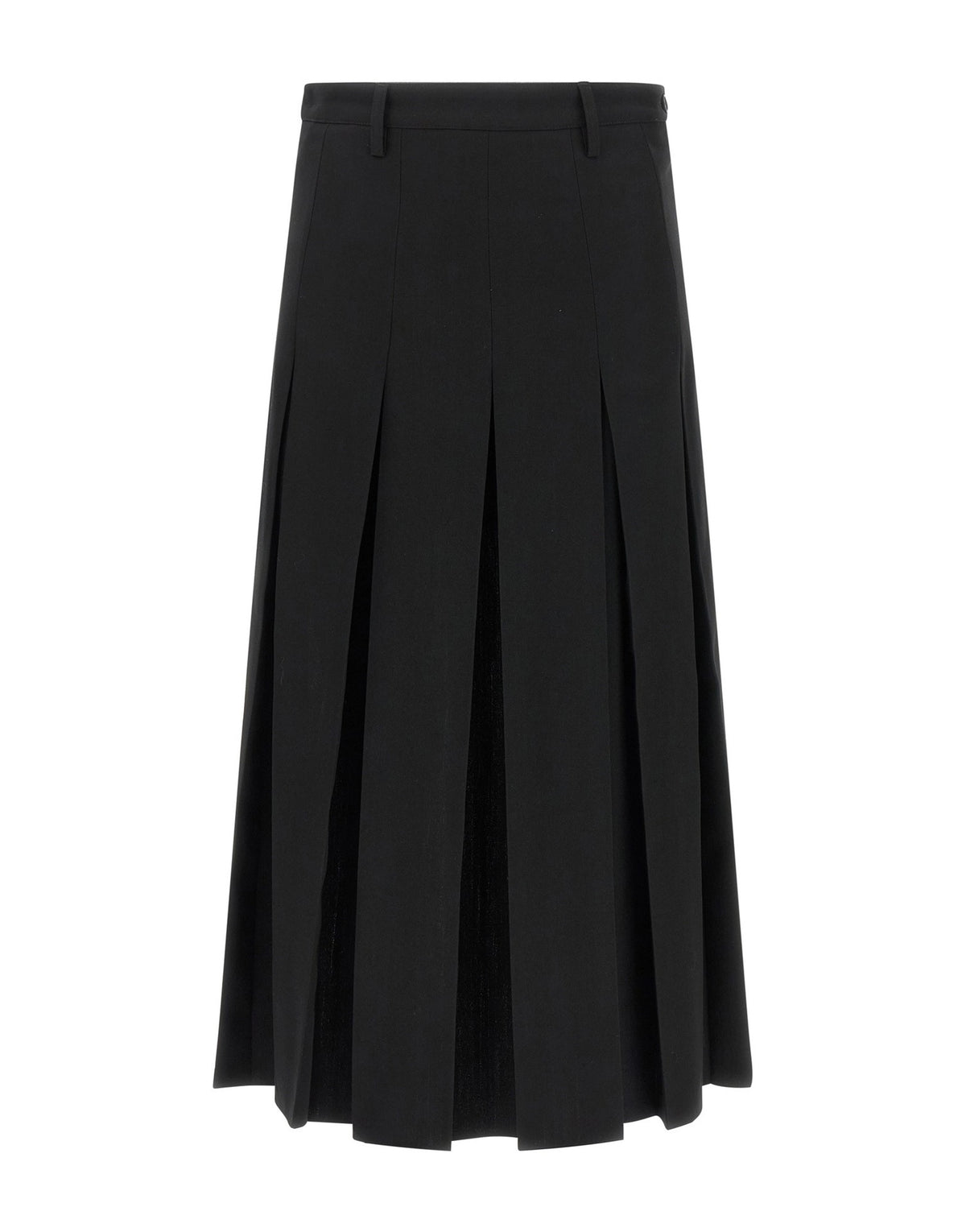 MM6 Maison Margiela Overlapping Pleated Midi Skirt