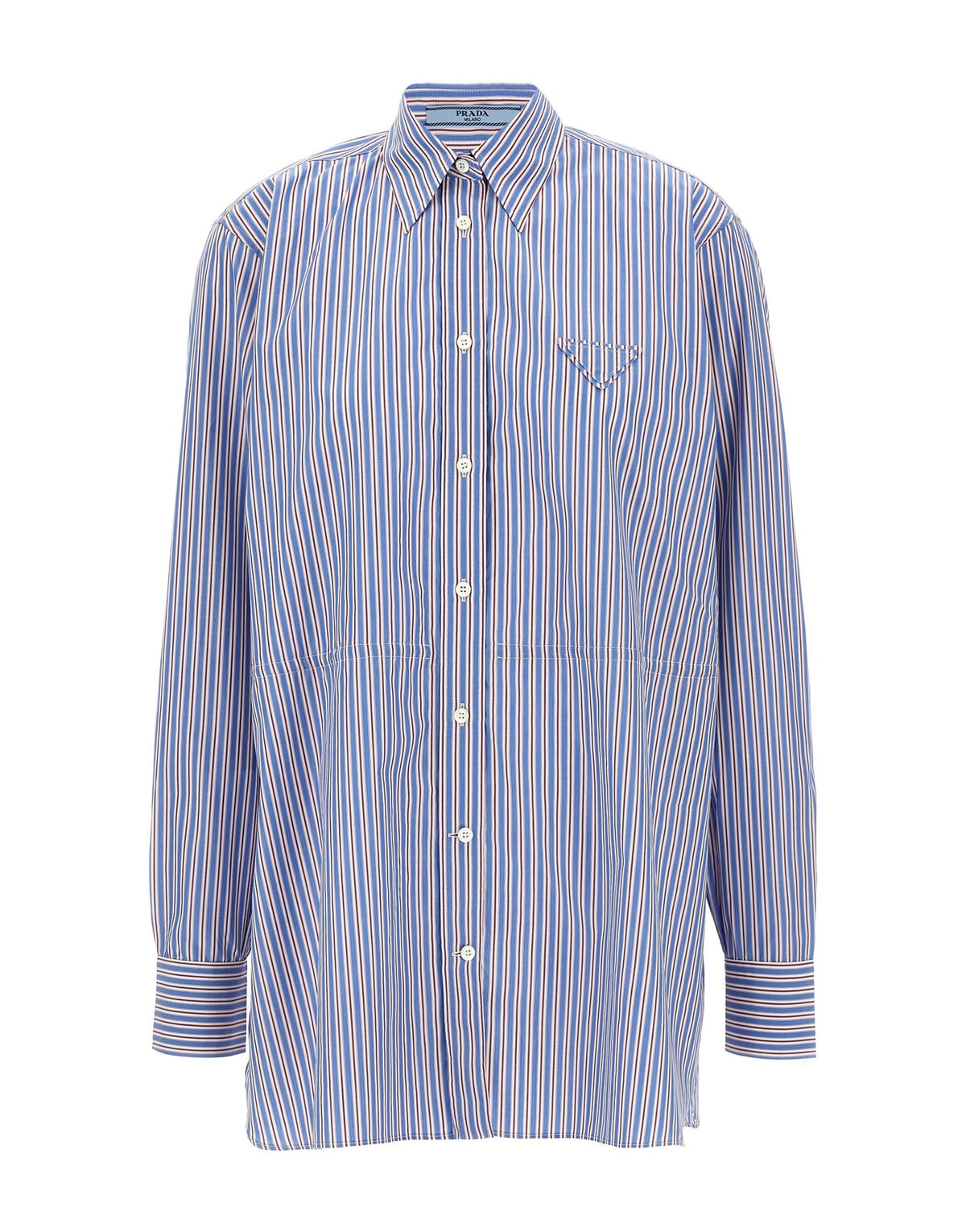 Prada Striped Cotton Poplin Shirt