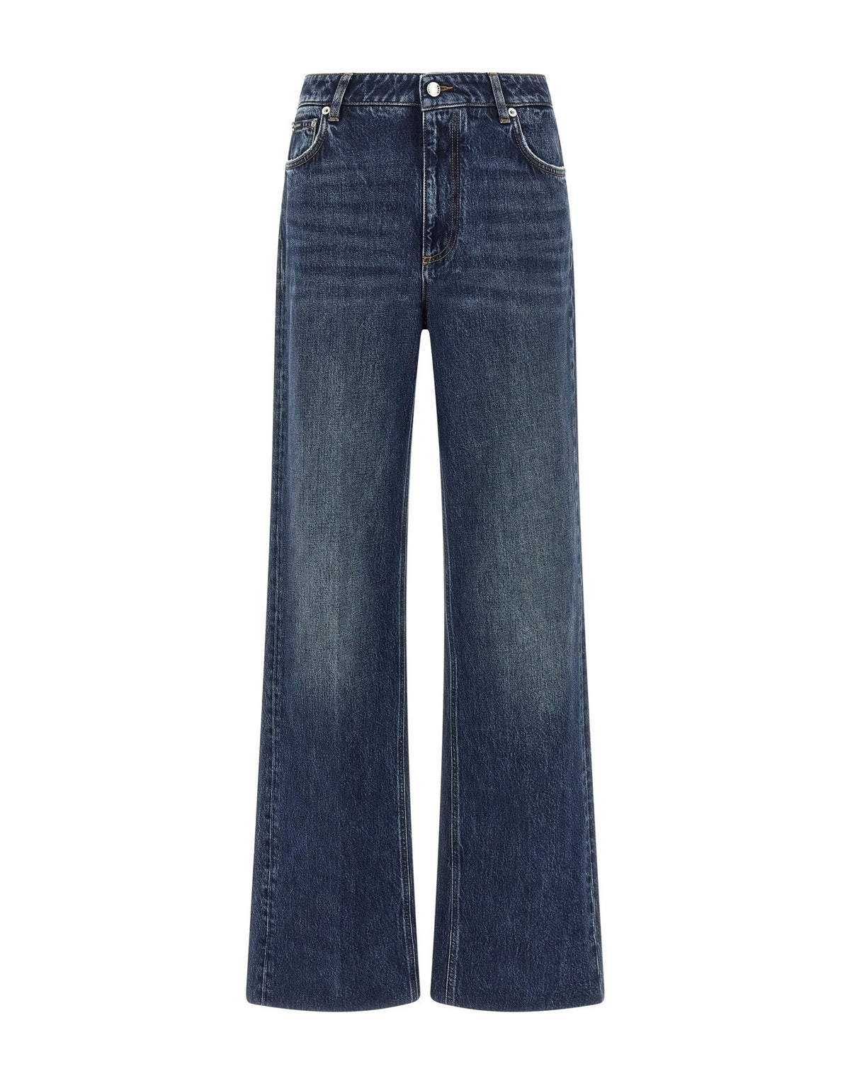 Dolce & Gabbana Logo Plaque Wide-Leg Jeans