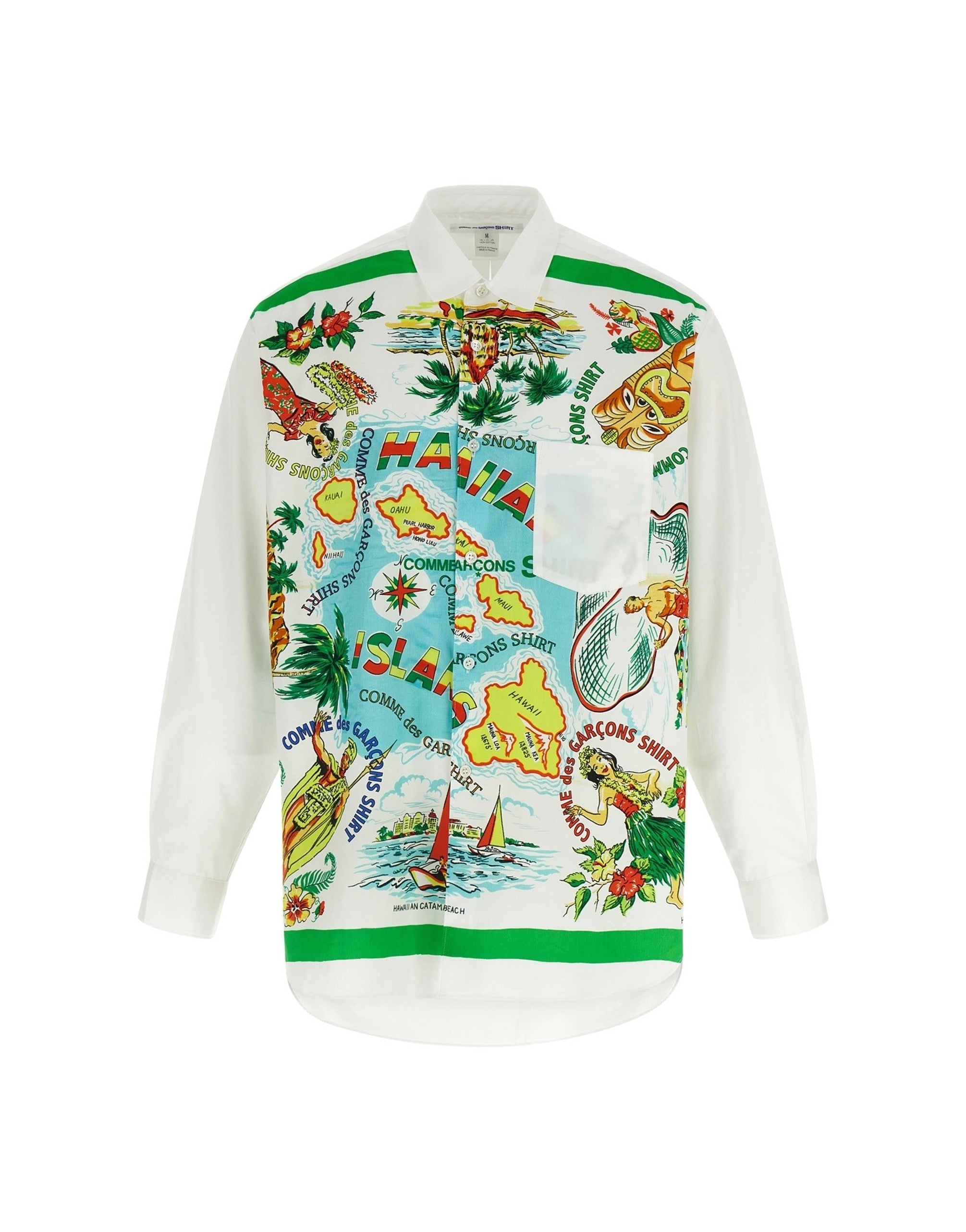 Comme Des Garçons Chemise en popeline de coton à motif