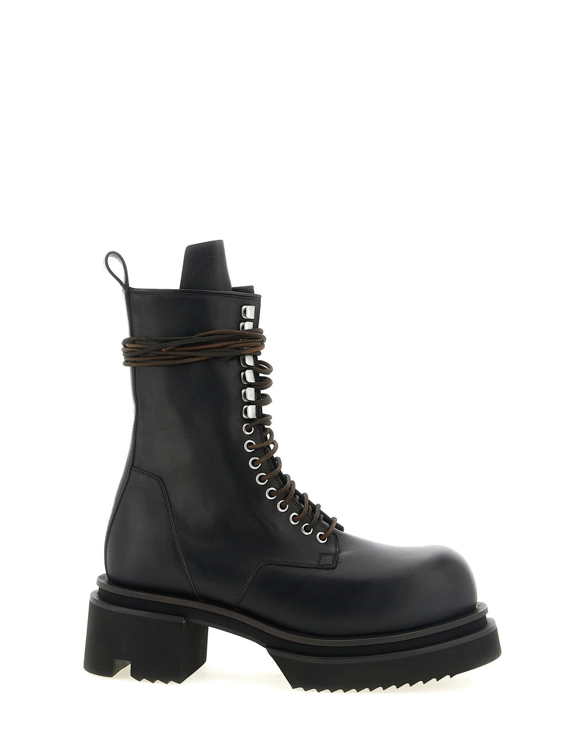 Rick Owens Lace Up Bogun Combat Boots