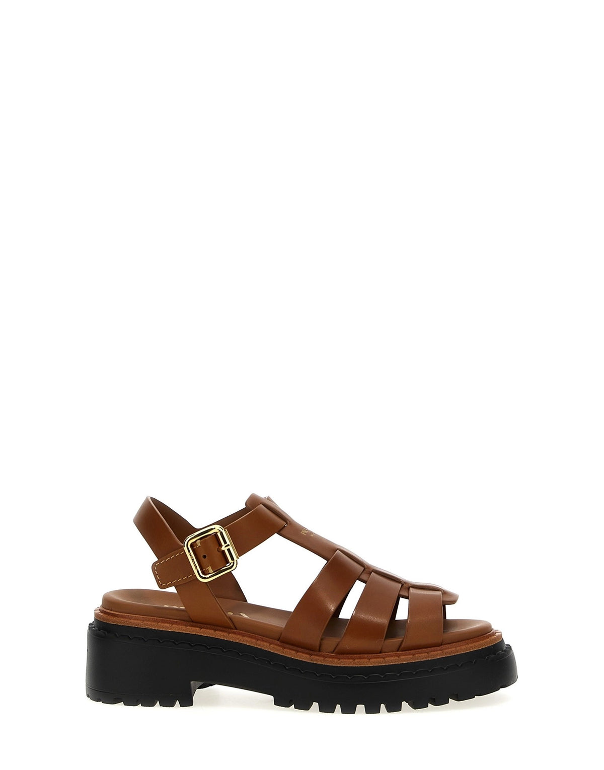 Prada Monolith Leather Sandals