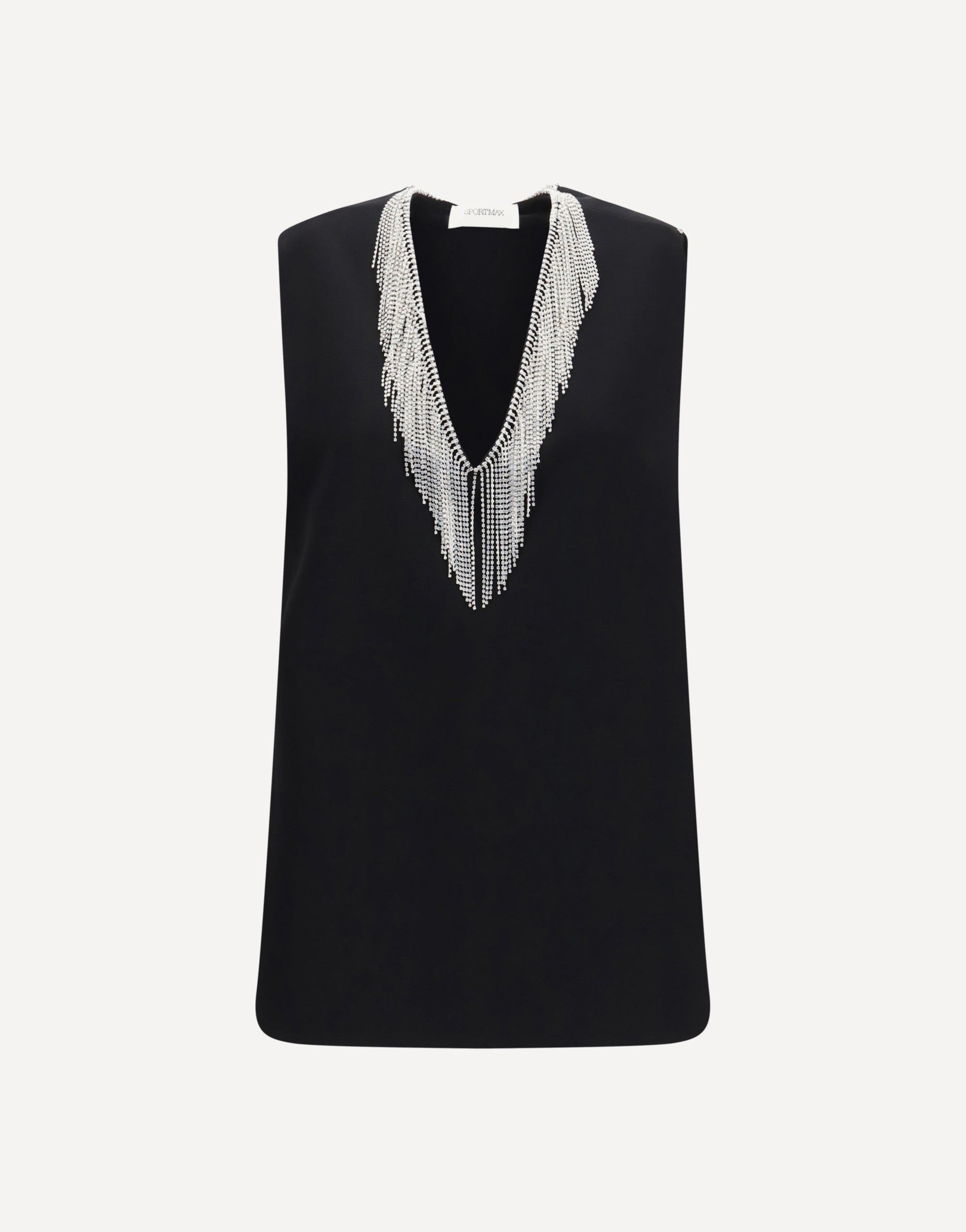 Max Mara Faglia V-Neck Top With Crystals