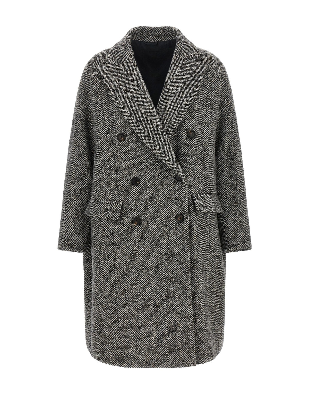 Brunello Cucinelli Dazzling Chevron Coat