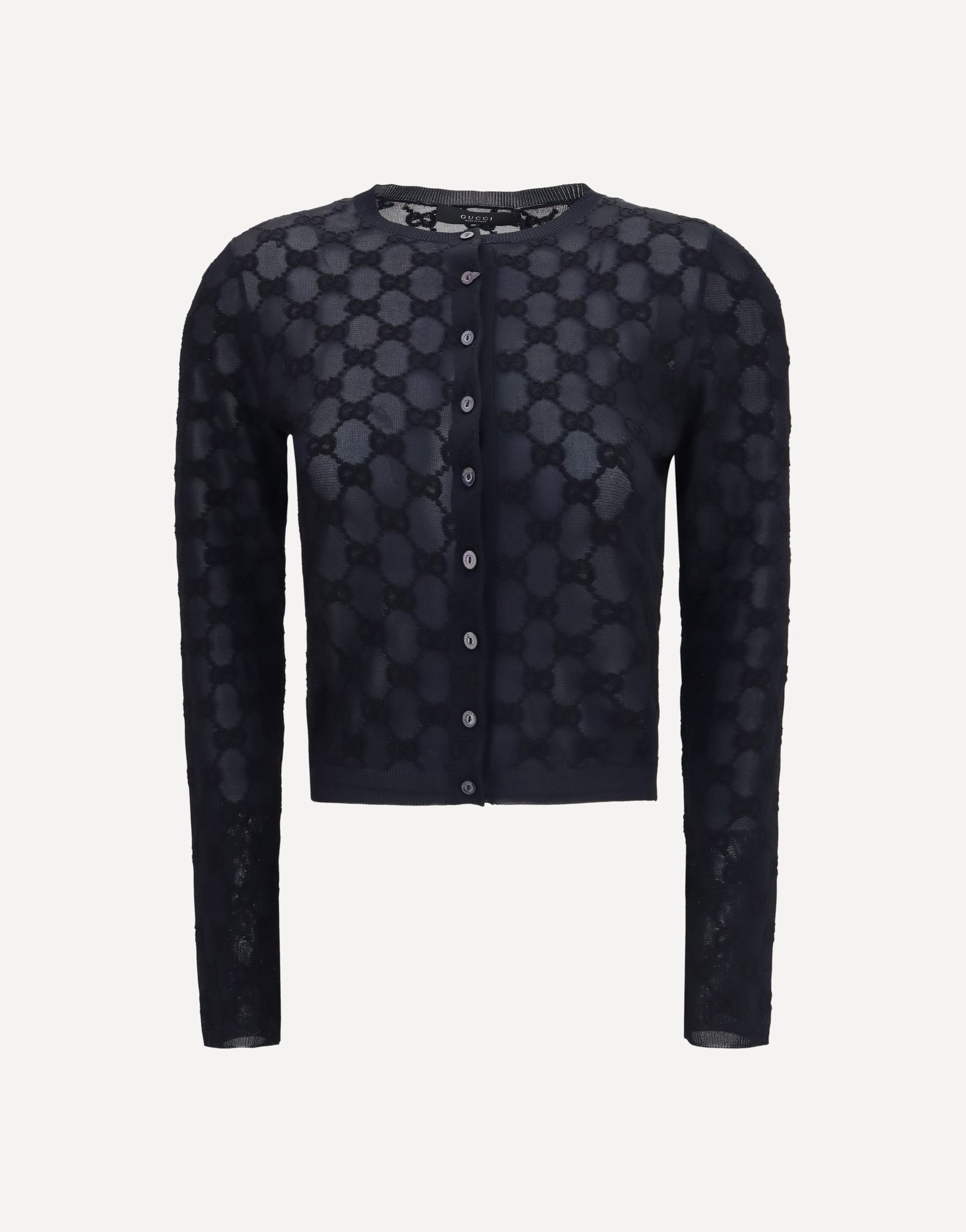 Gucci GG All-Over Viscose Crepe Cardigan