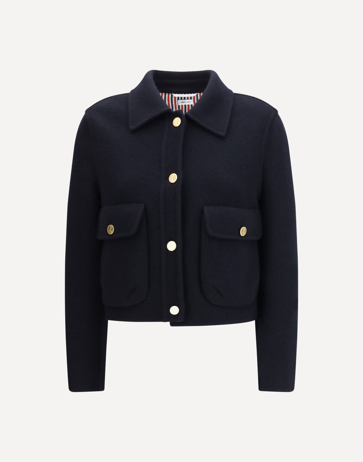 Thom Browne Cropped Virgin Wool Jacket