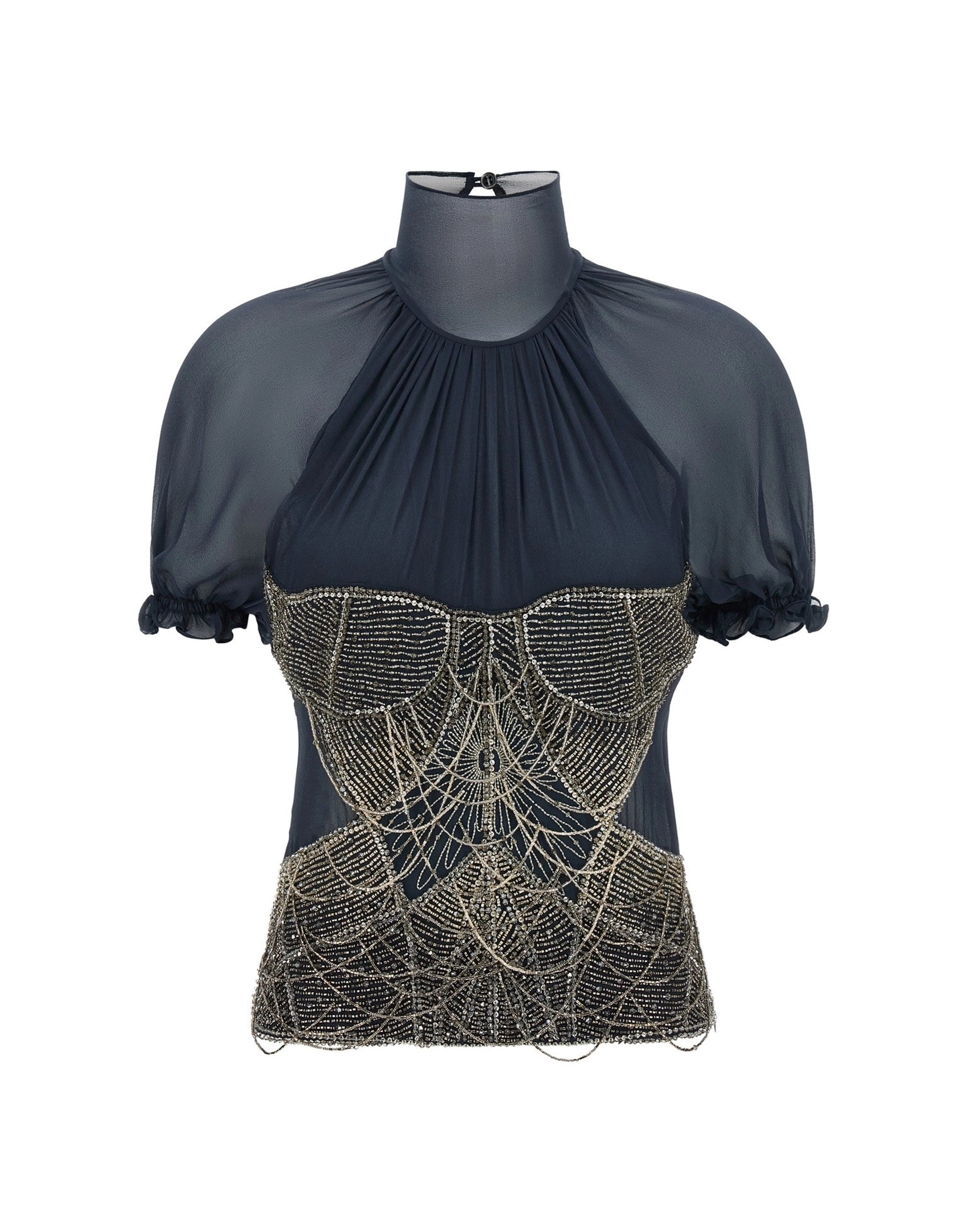 The Attico Beaded Embroidery Top