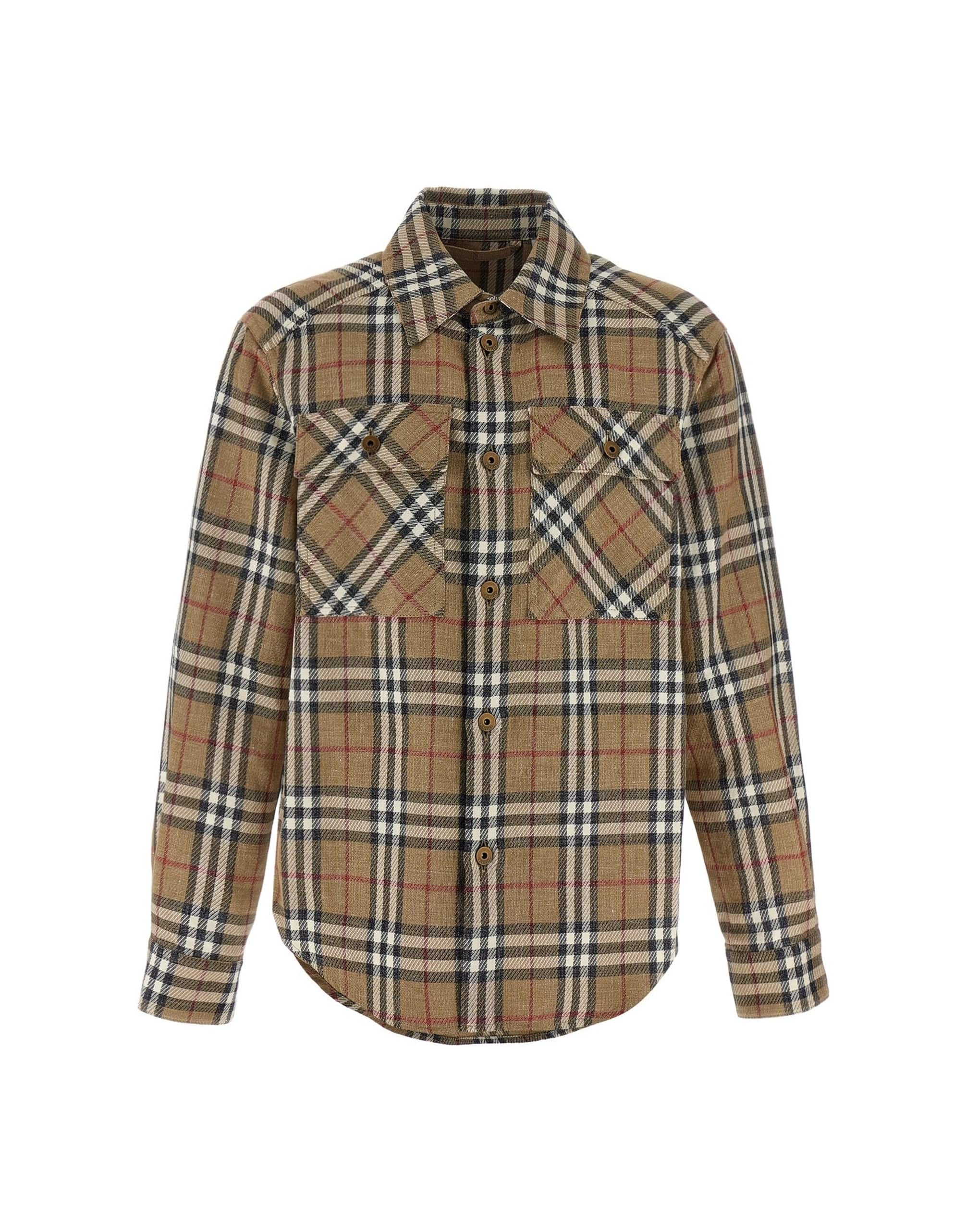 Burberry Camisa de doble cara con cuadro