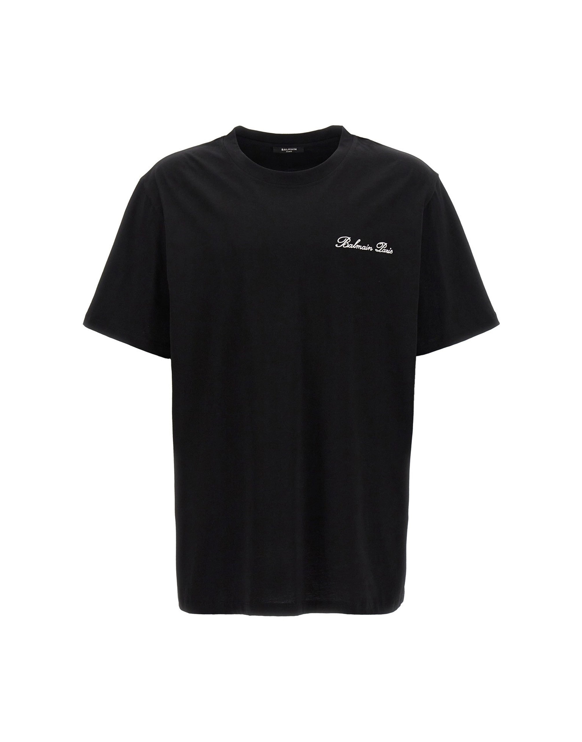Balmain Signature Logo Embroidered T-Shirt