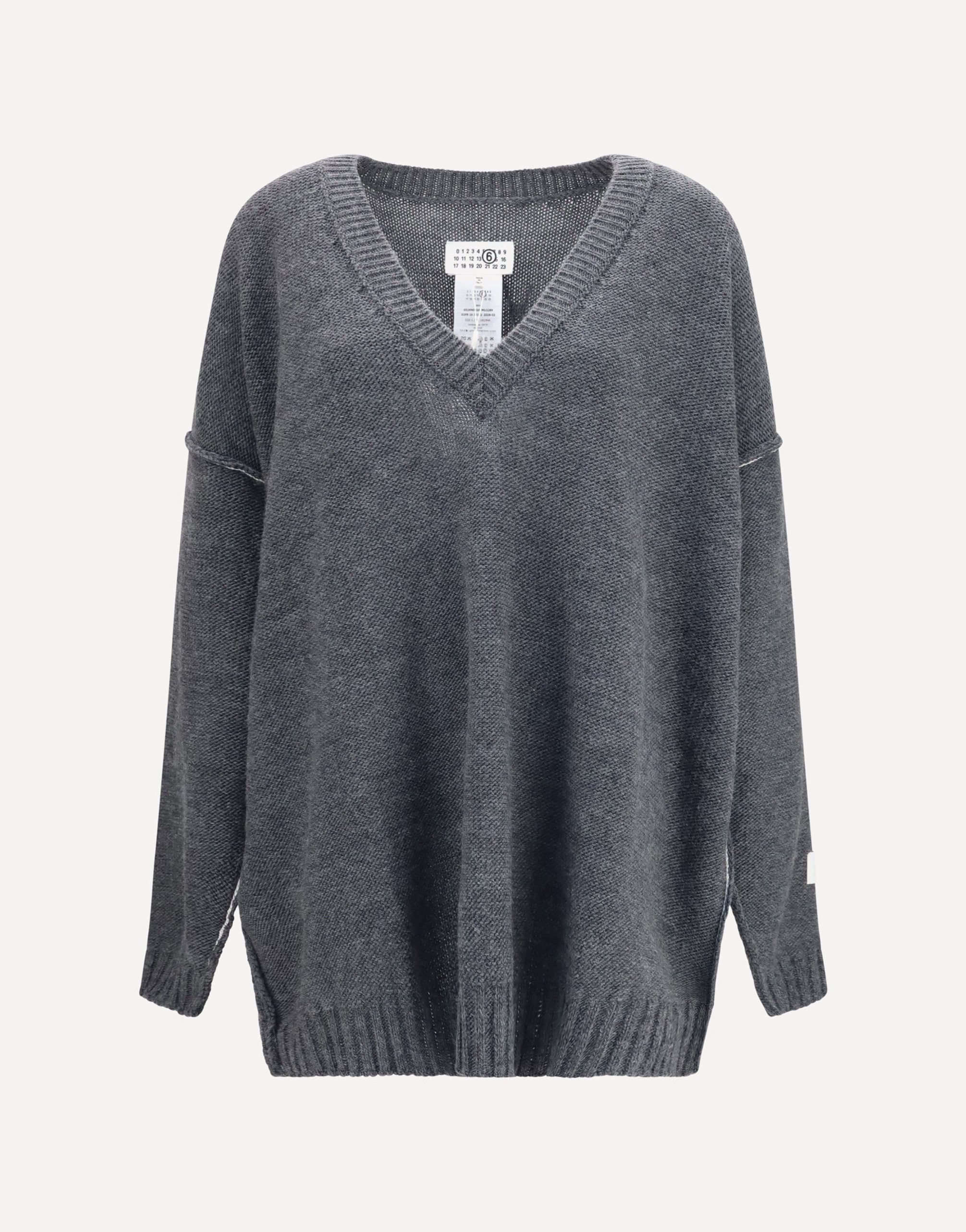 MM6 Maglione Oversize con Scollo a V