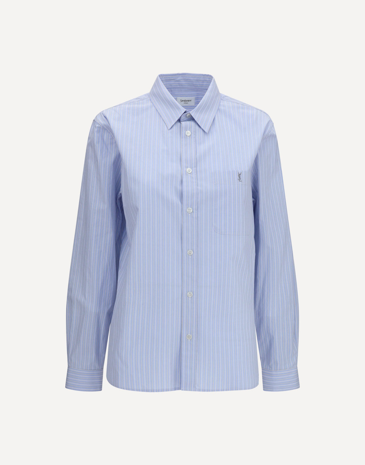Saint Laurent Cassandre Striped Poplin Shirt