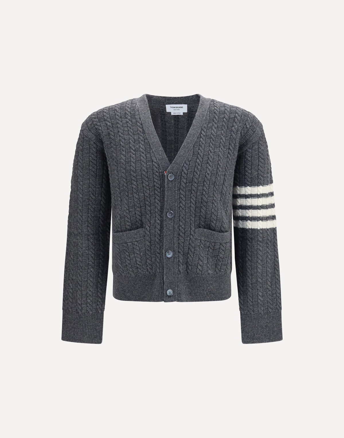 Thom Browne V-Neck Sweater With Anchor Embroidery