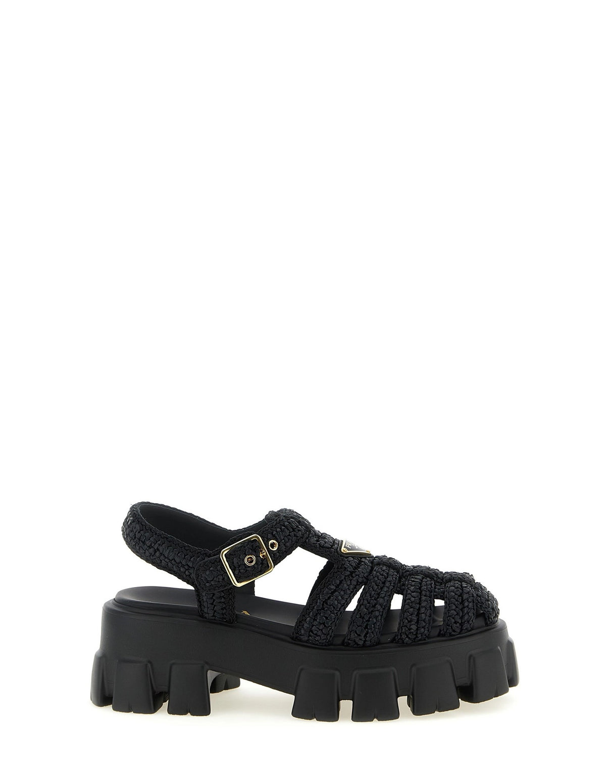 Prada Monolith Raffia Sandals