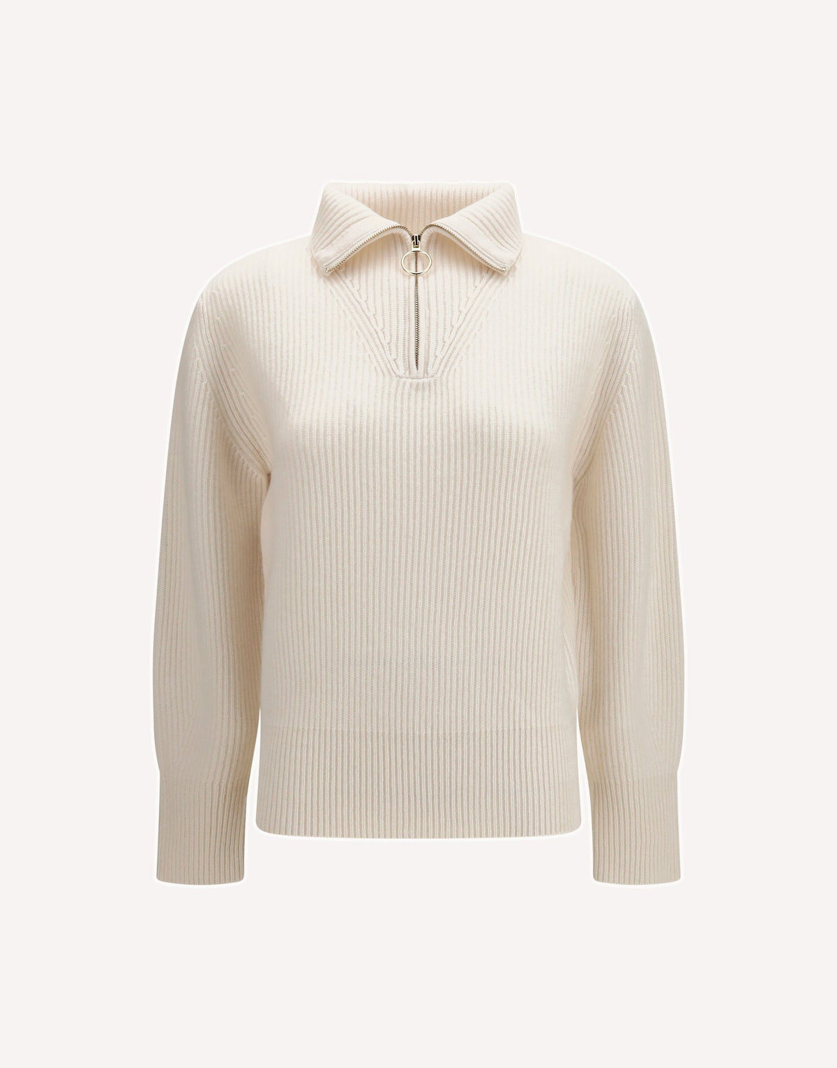 Forte_Forte Wool Cashmere Half Zip Sweater