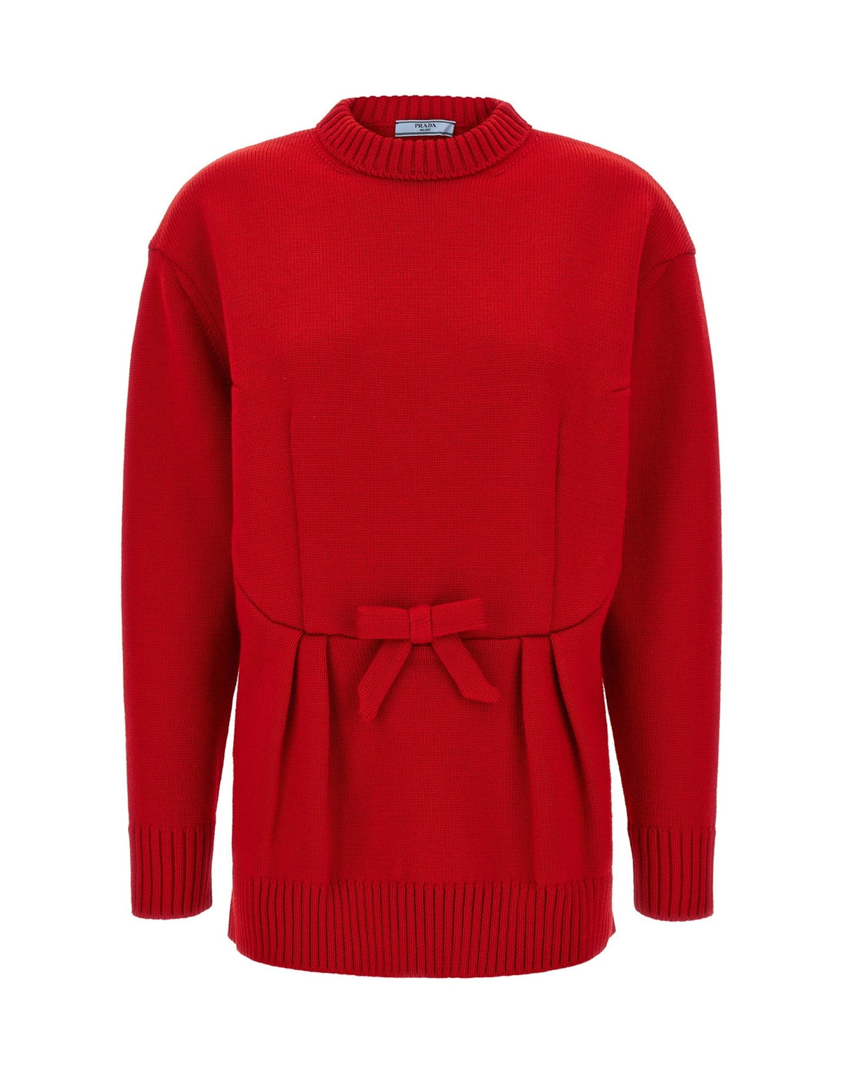 Prada Virgin Wool Bow Sweater