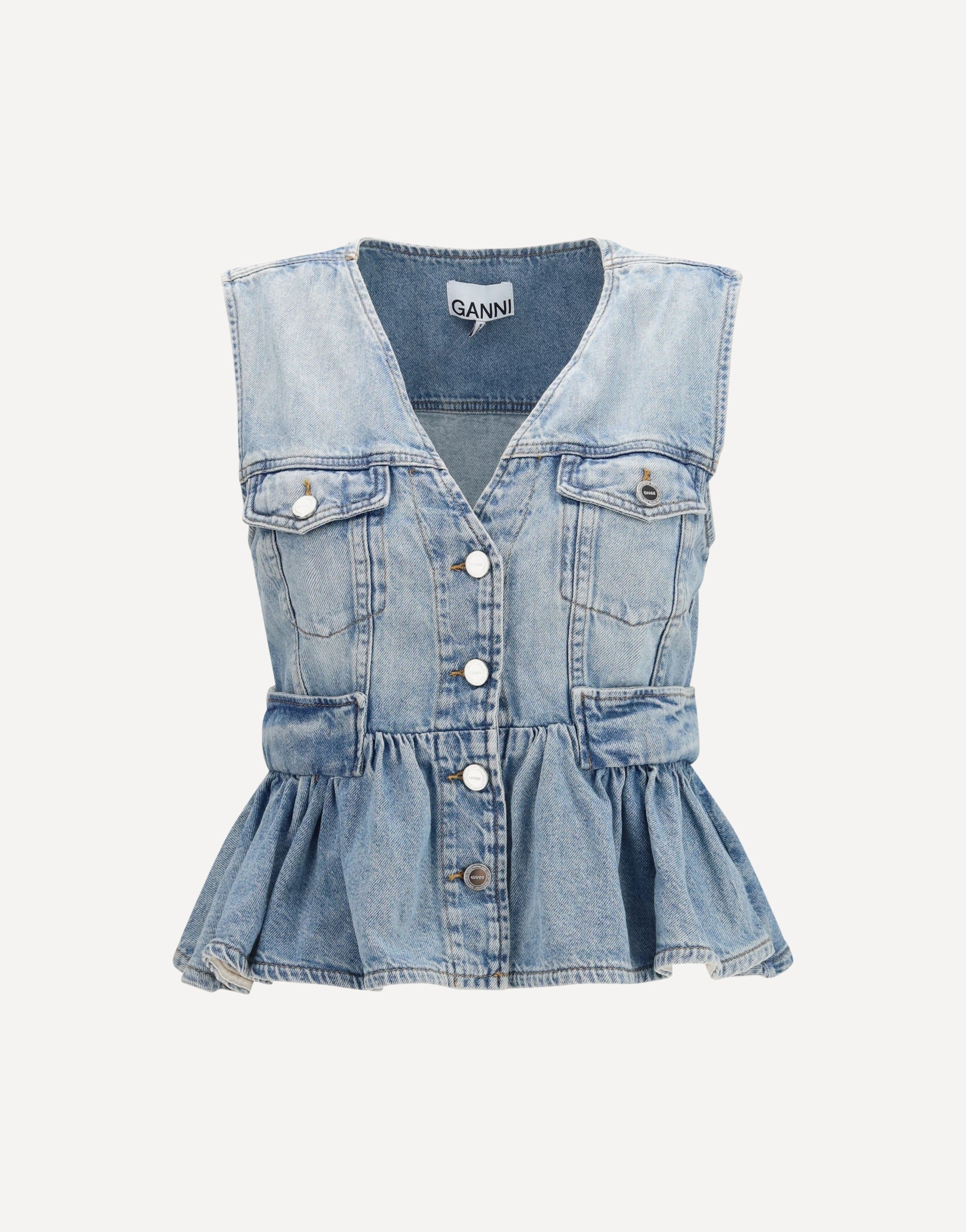 Ganni Gilet en denim léger