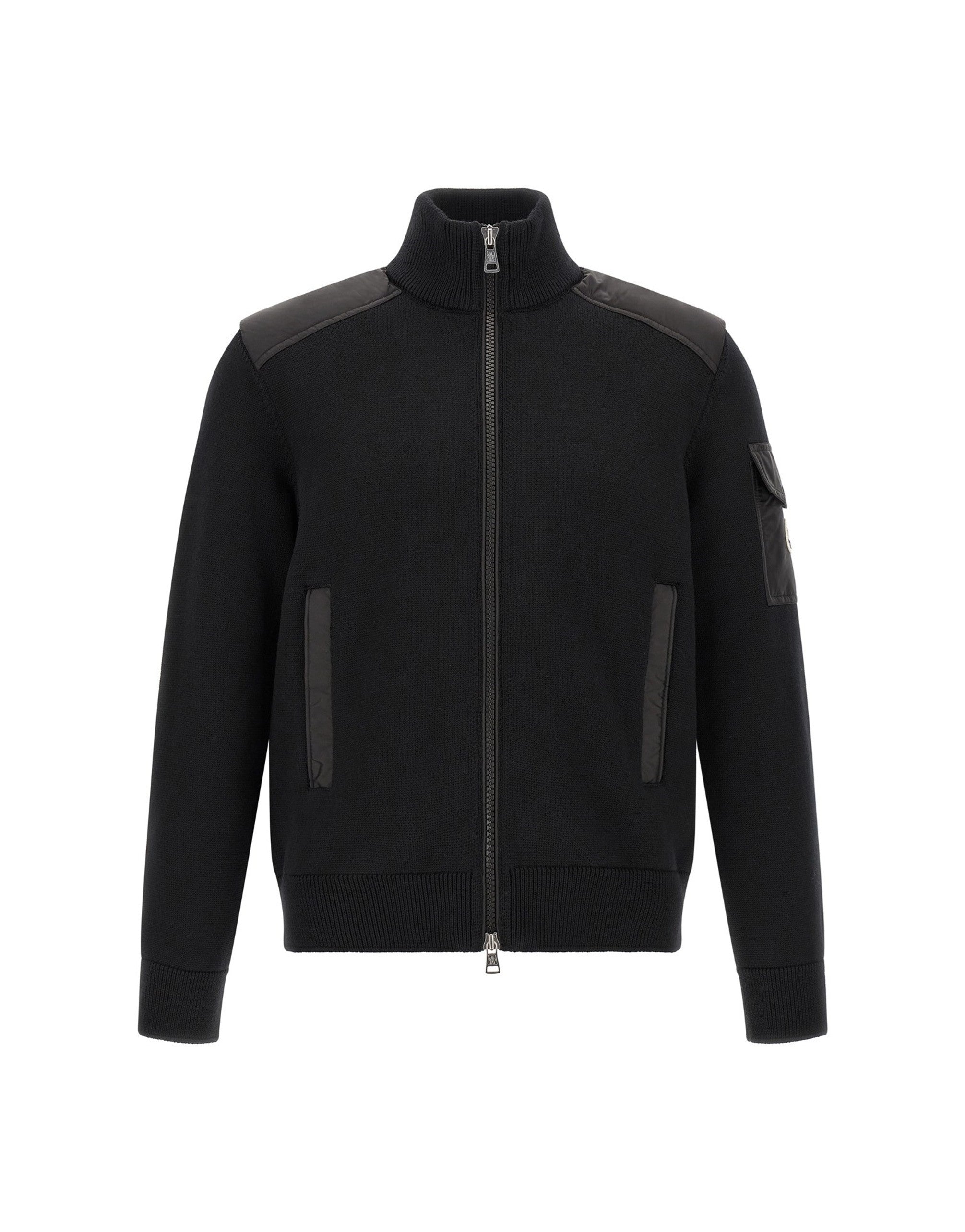Moncler Padded Wool Zip-Up Cardigan