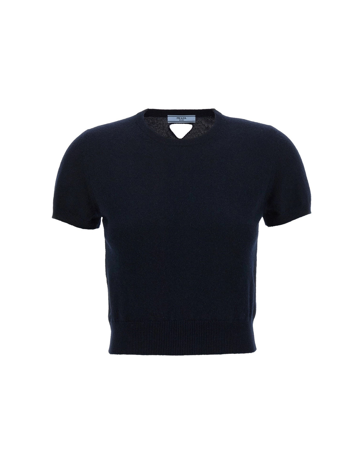 Prada Cut-Out Logo Cashmere Sweater