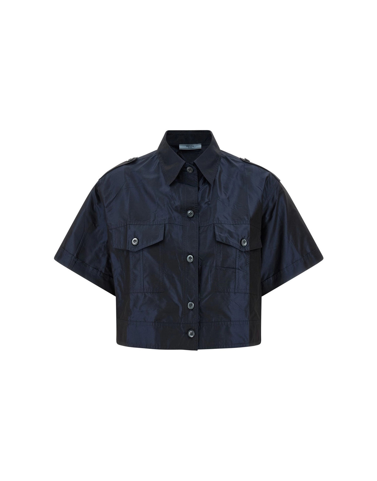 Prada Cropped Taffeta Shirt
